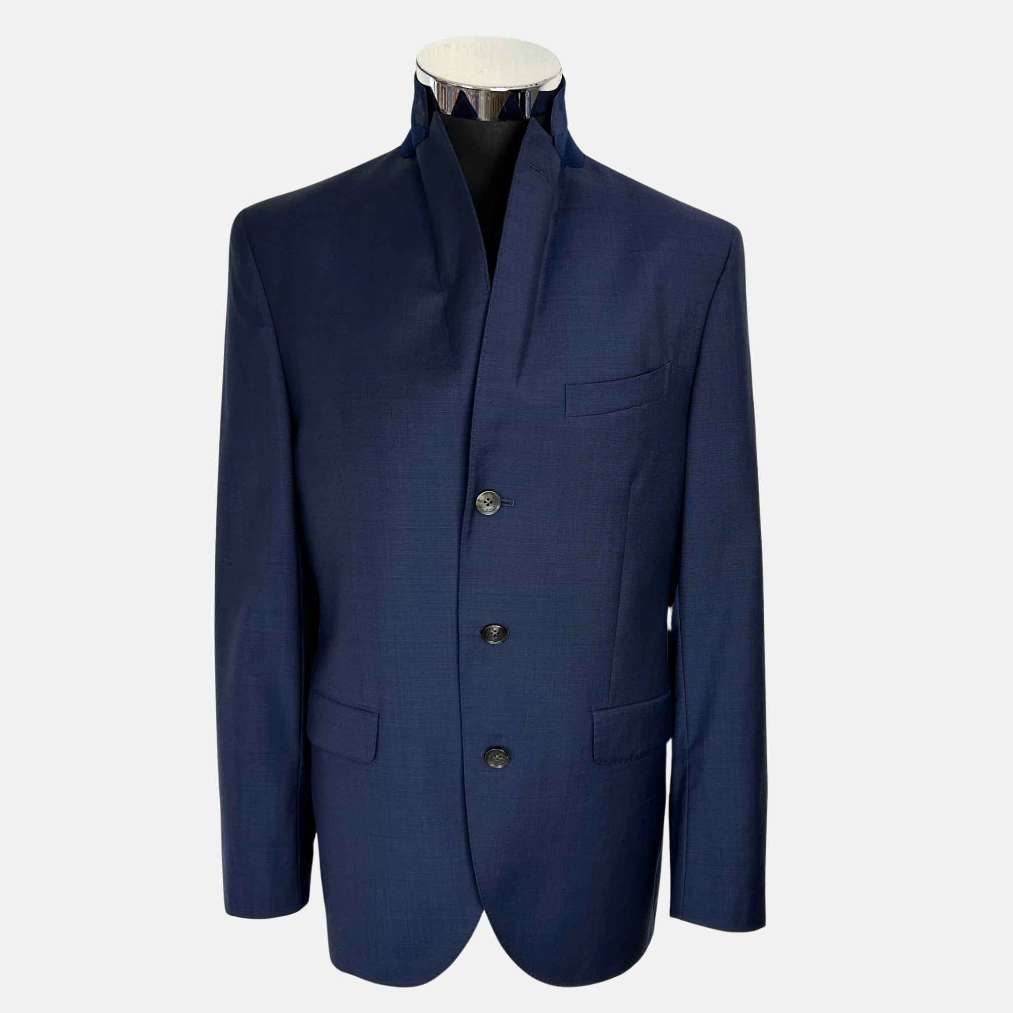 Navy Suit made of Silk/Virgin Wool (EU 48)