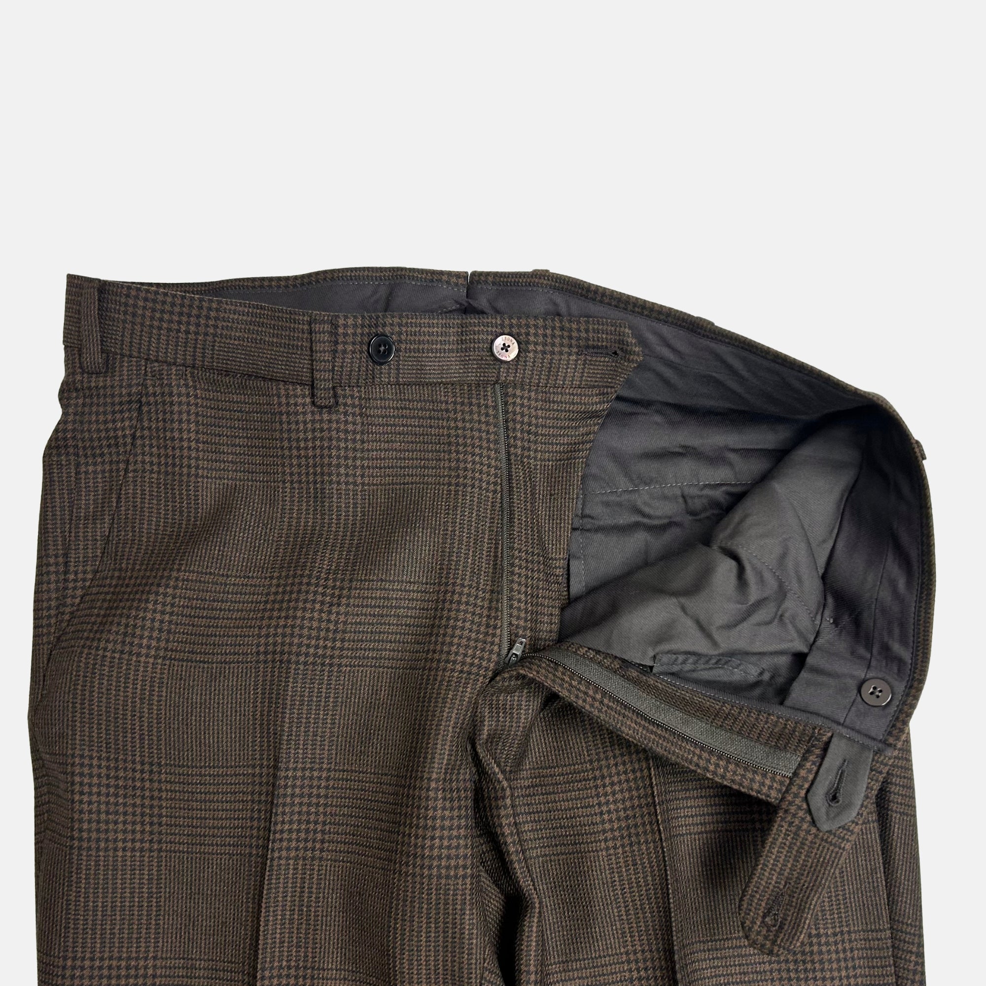 Brown Patterned Suit made of Wool/Silk (EU 50)