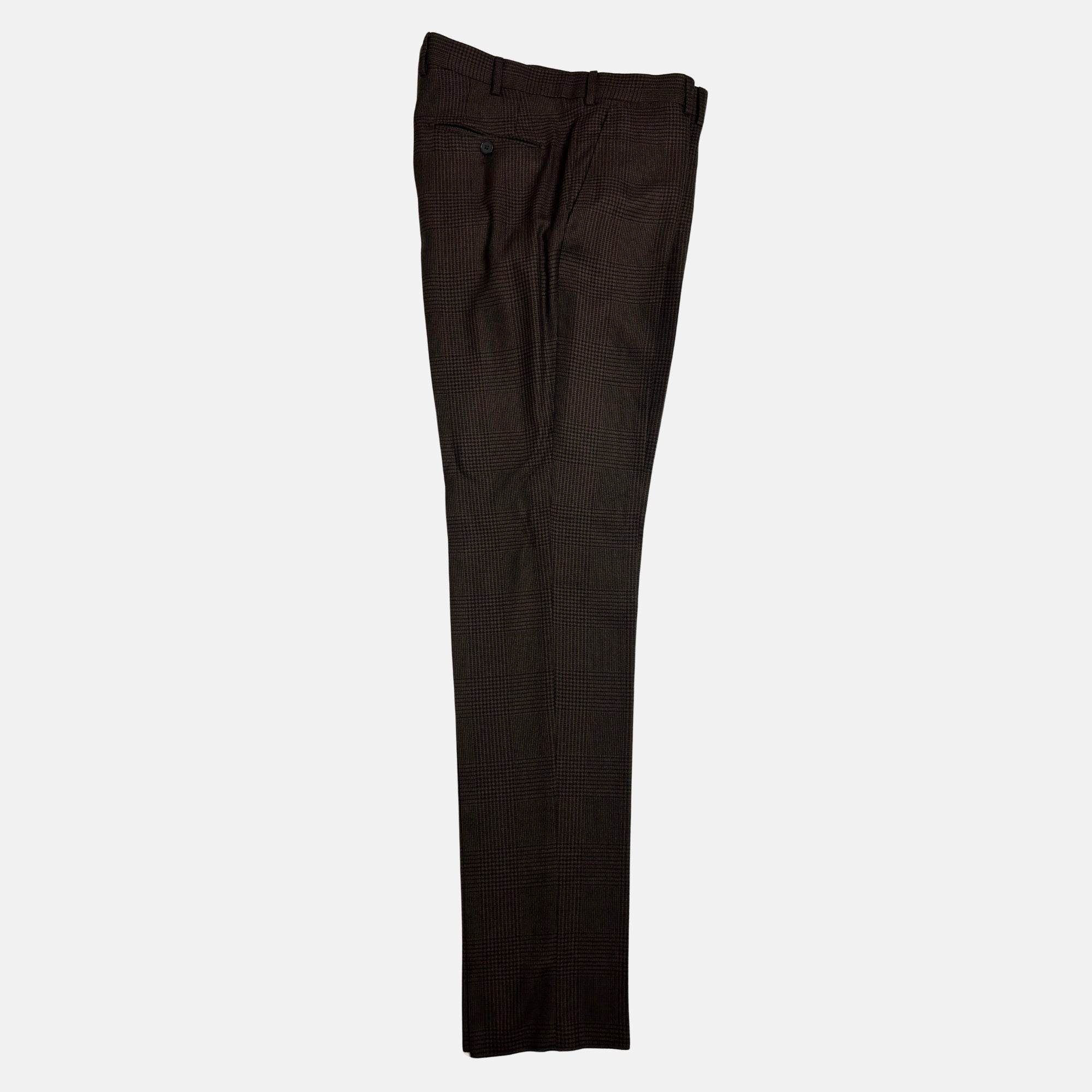 Brown Patterned Suit made of Wool/Silk (EU 50)