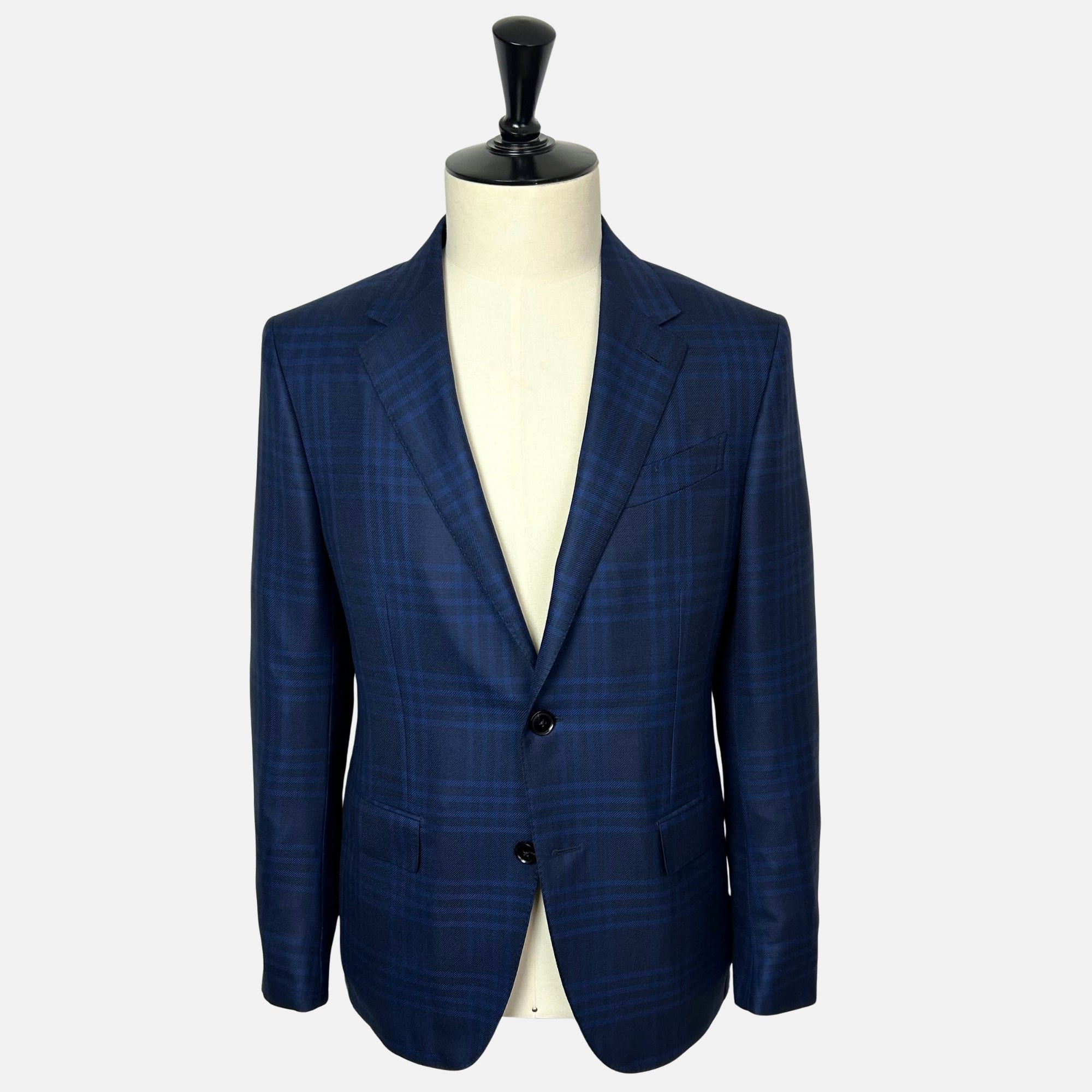 Navy Patterned Blazer made of Wool (EU 50)