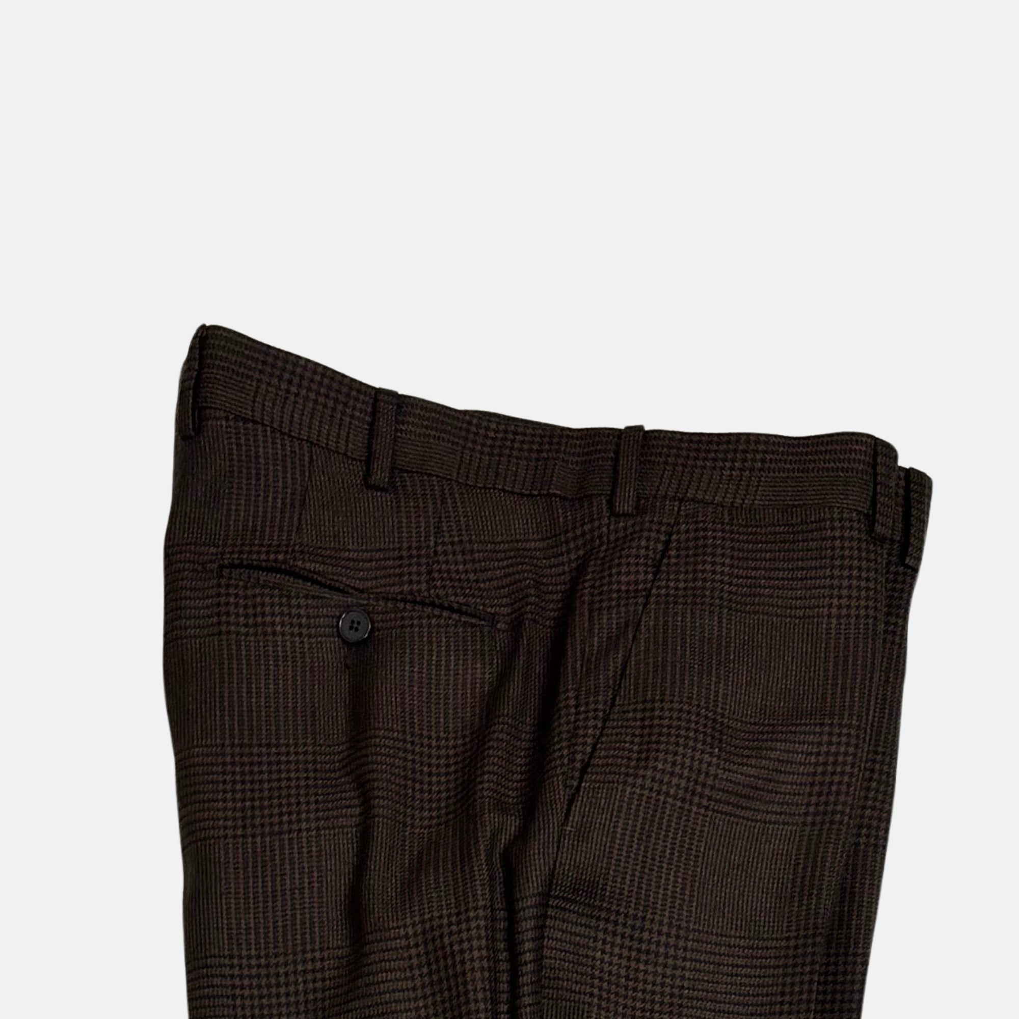 Brown Patterned Suit made of Wool/Silk (EU 50)