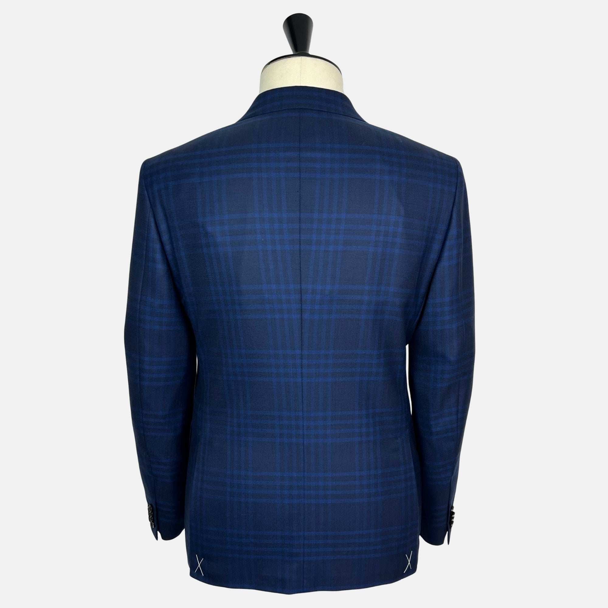 Navy Patterned Blazer made of Wool (EU 50)