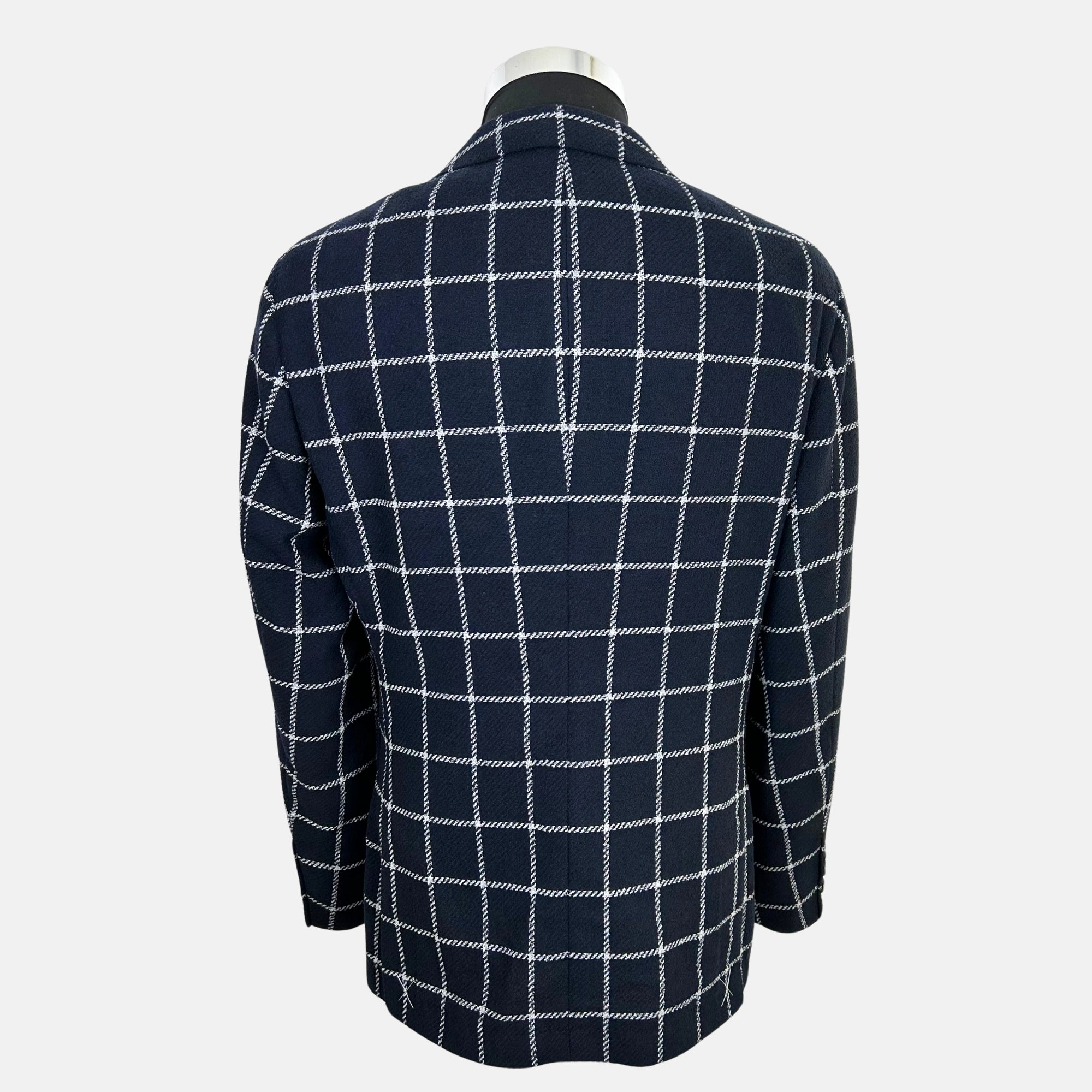 Navy Patterned Blazer made of Cotton/Nylon (EU 48)