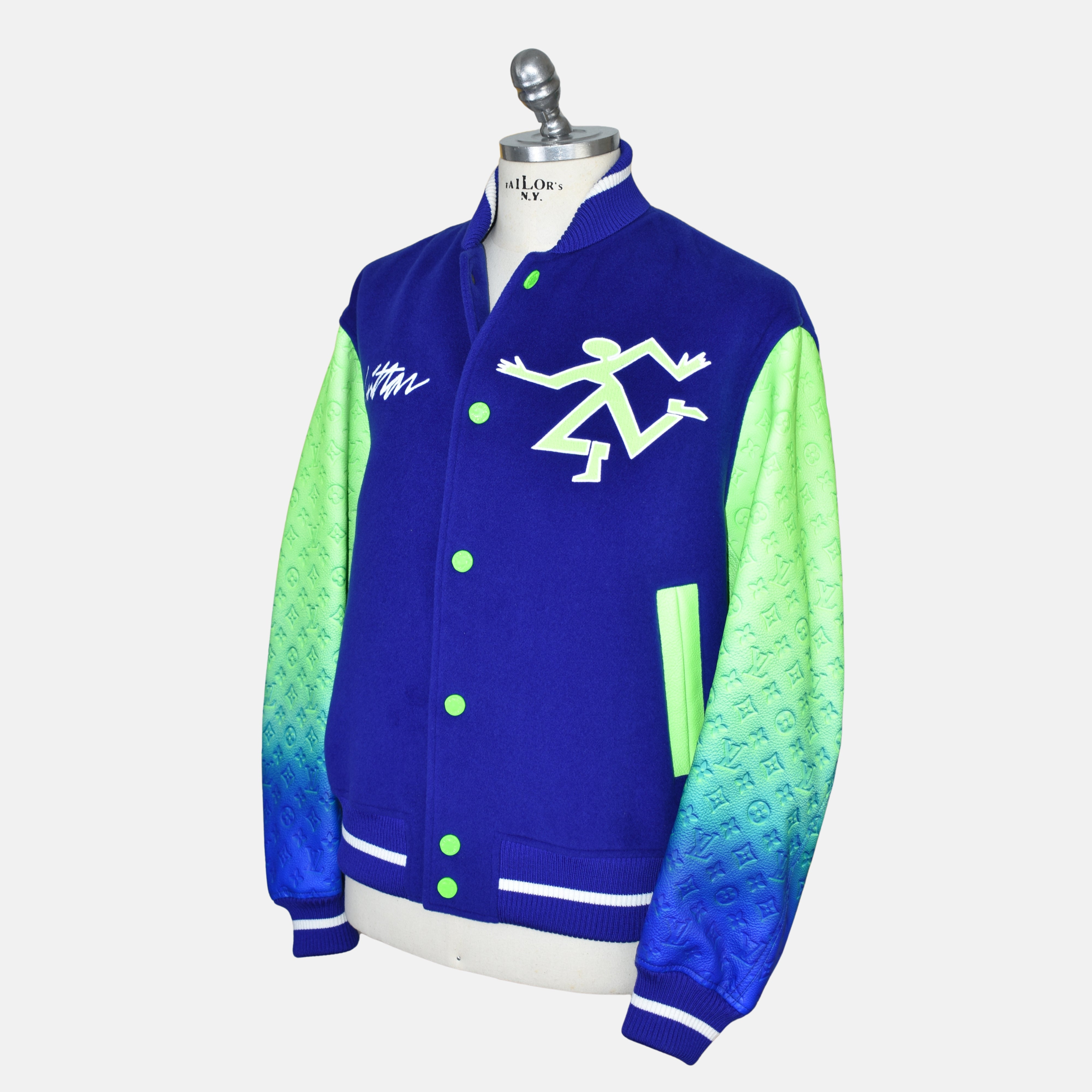 Blue/Green Gradient Bomber Jacket (EU 50)