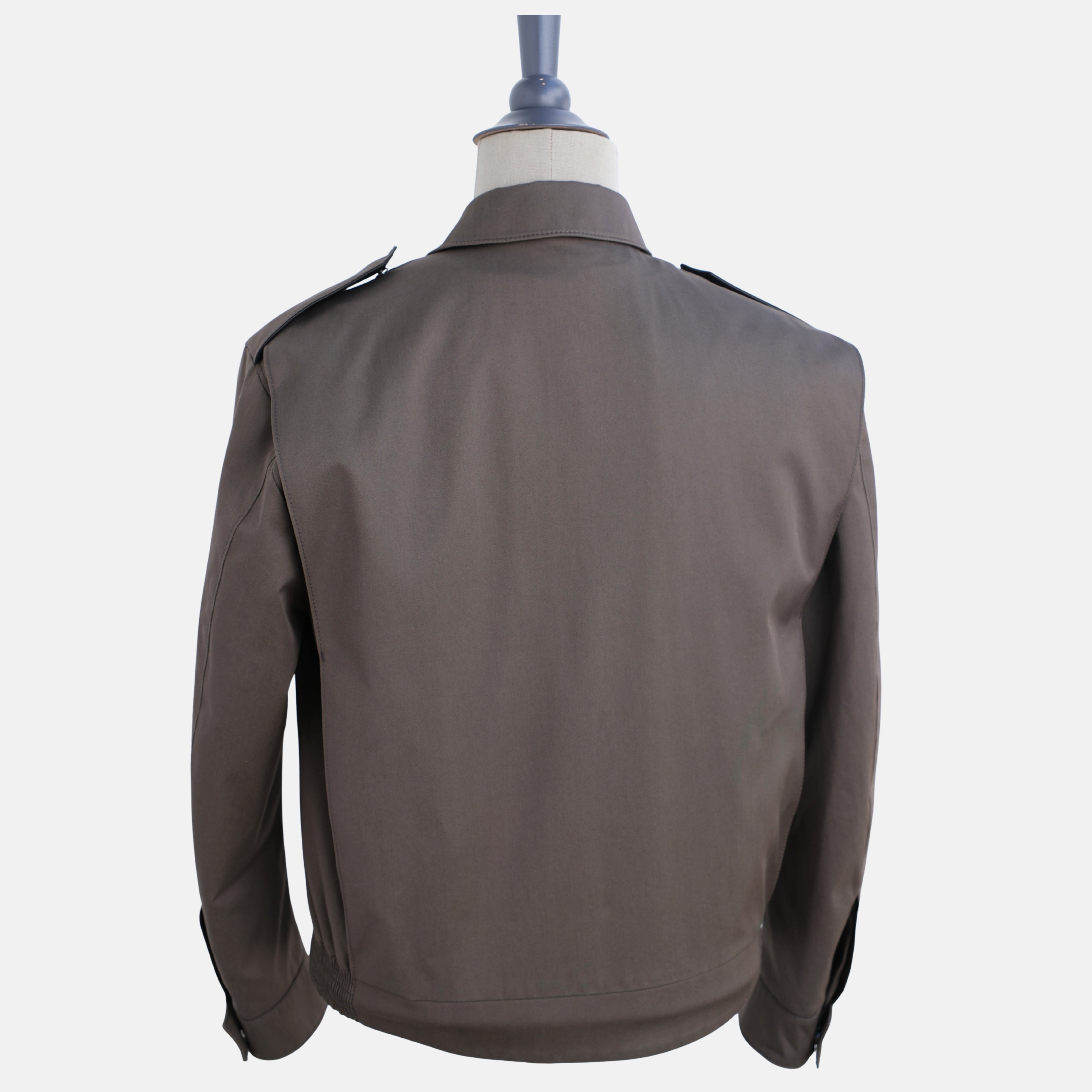 Brown Storm System Jacket made of Cotton/Polyamide with Leather Details (XS)