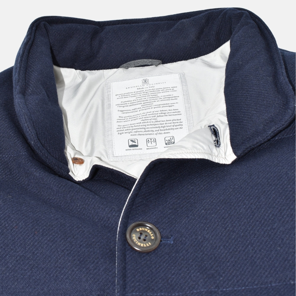 Navy Wool Cashmere Vest