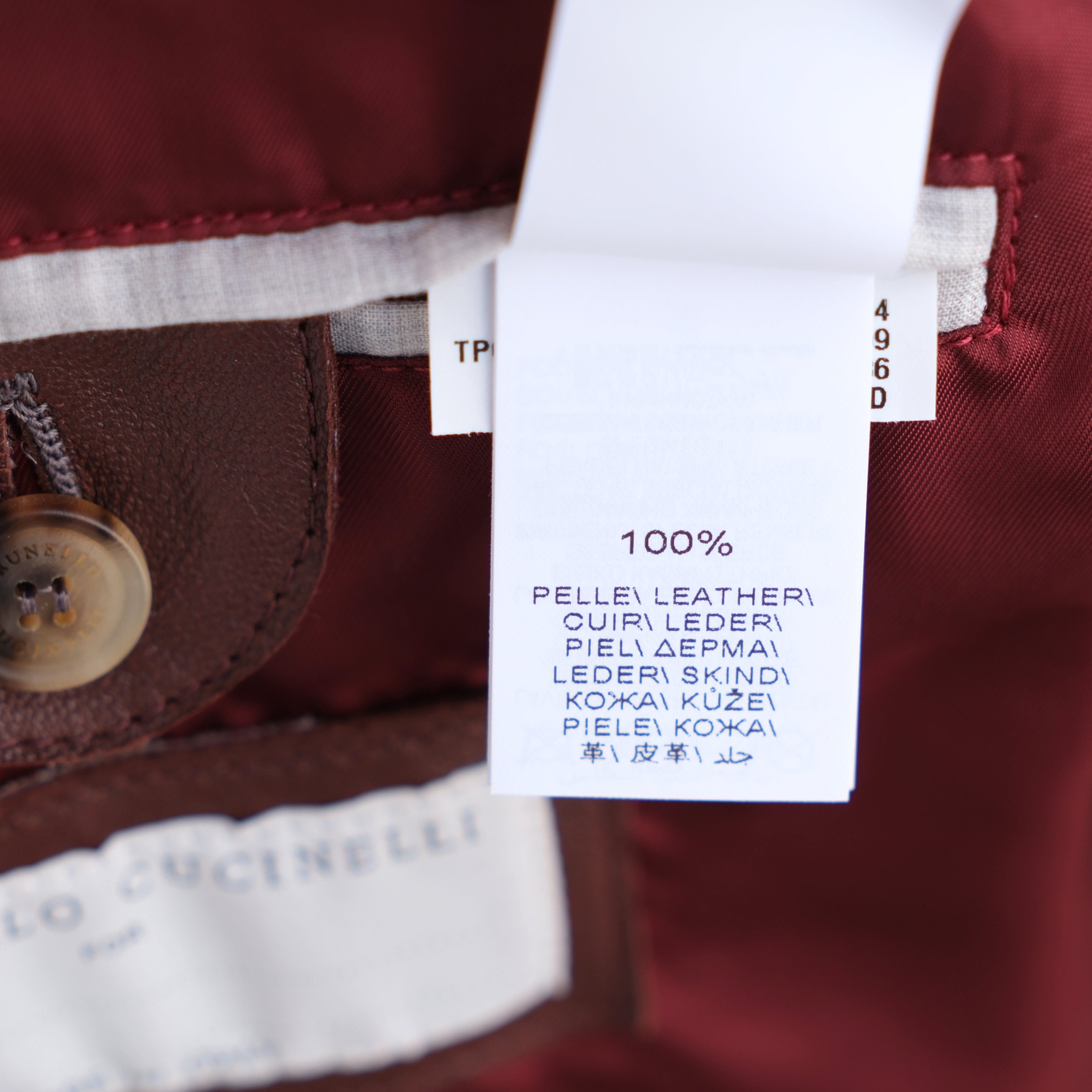 Brown/Bordeaux Leather Jacket (M)