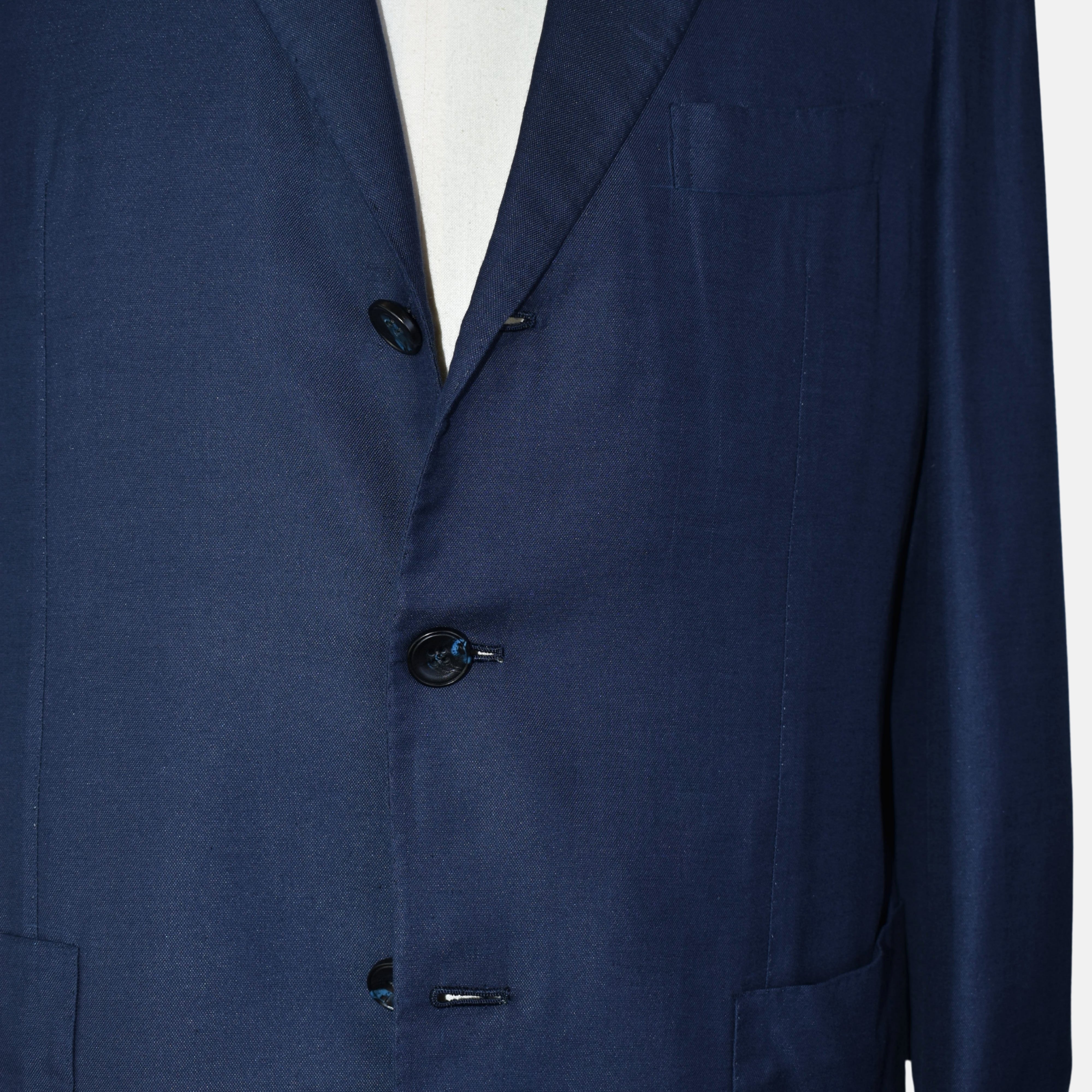 Navy Blazer made of Cotton/Silk (EU 48, EU 50, EU 52)