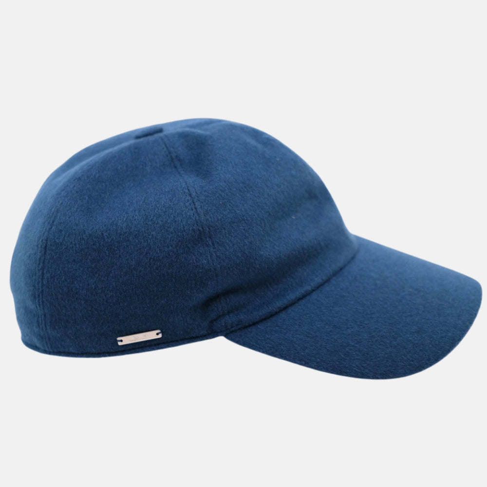 Blue Baseball Cap made of Cashmere (S)