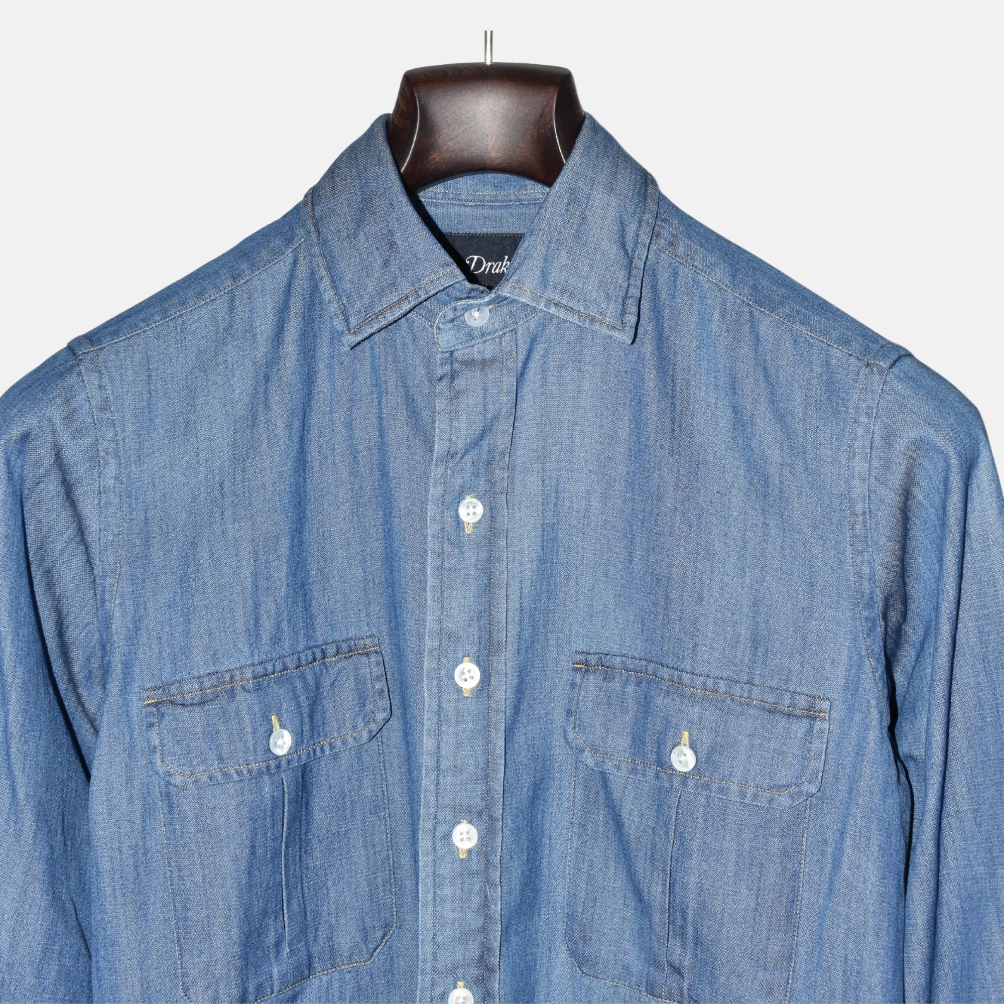 Blue Denim Shirt made of Cotton (EU 39)
