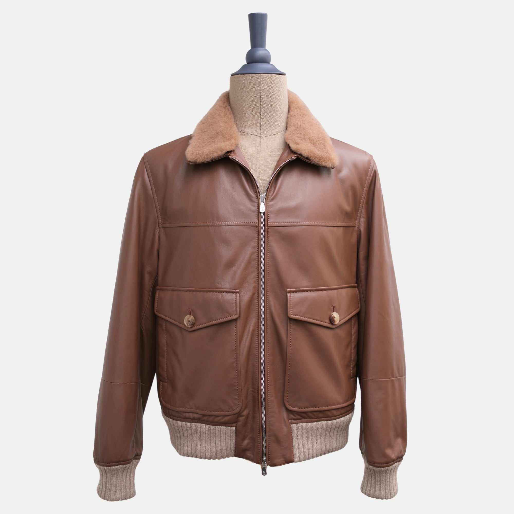 Brown Leather Jacket (M)