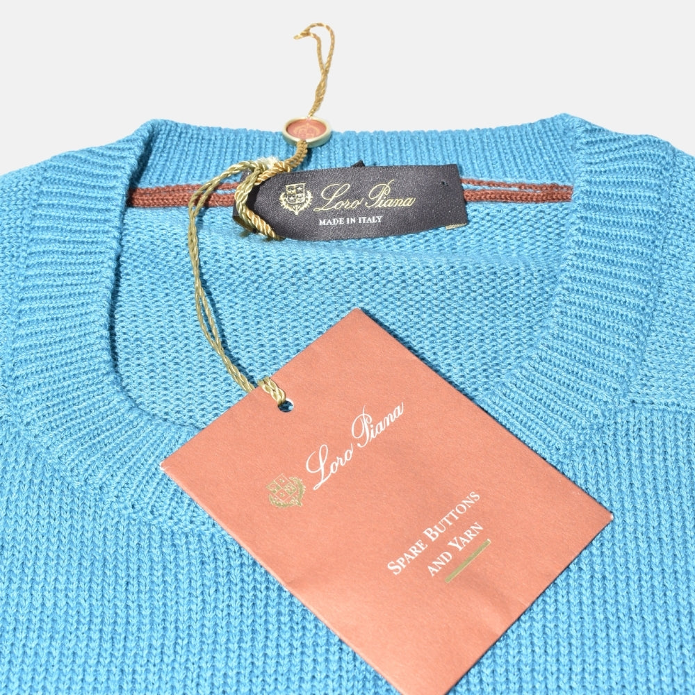 Turqouise Sweater made of Cotton/Silk (XL)