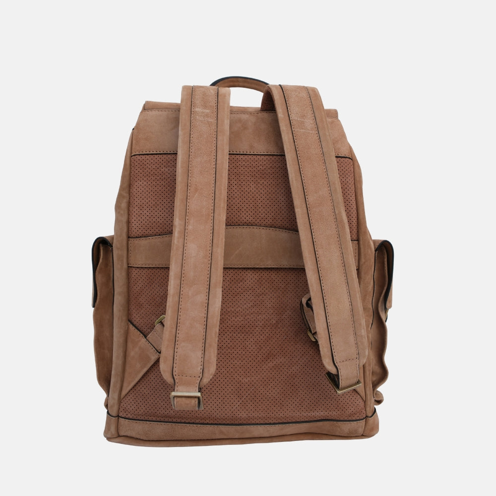Brown Suede Backpack