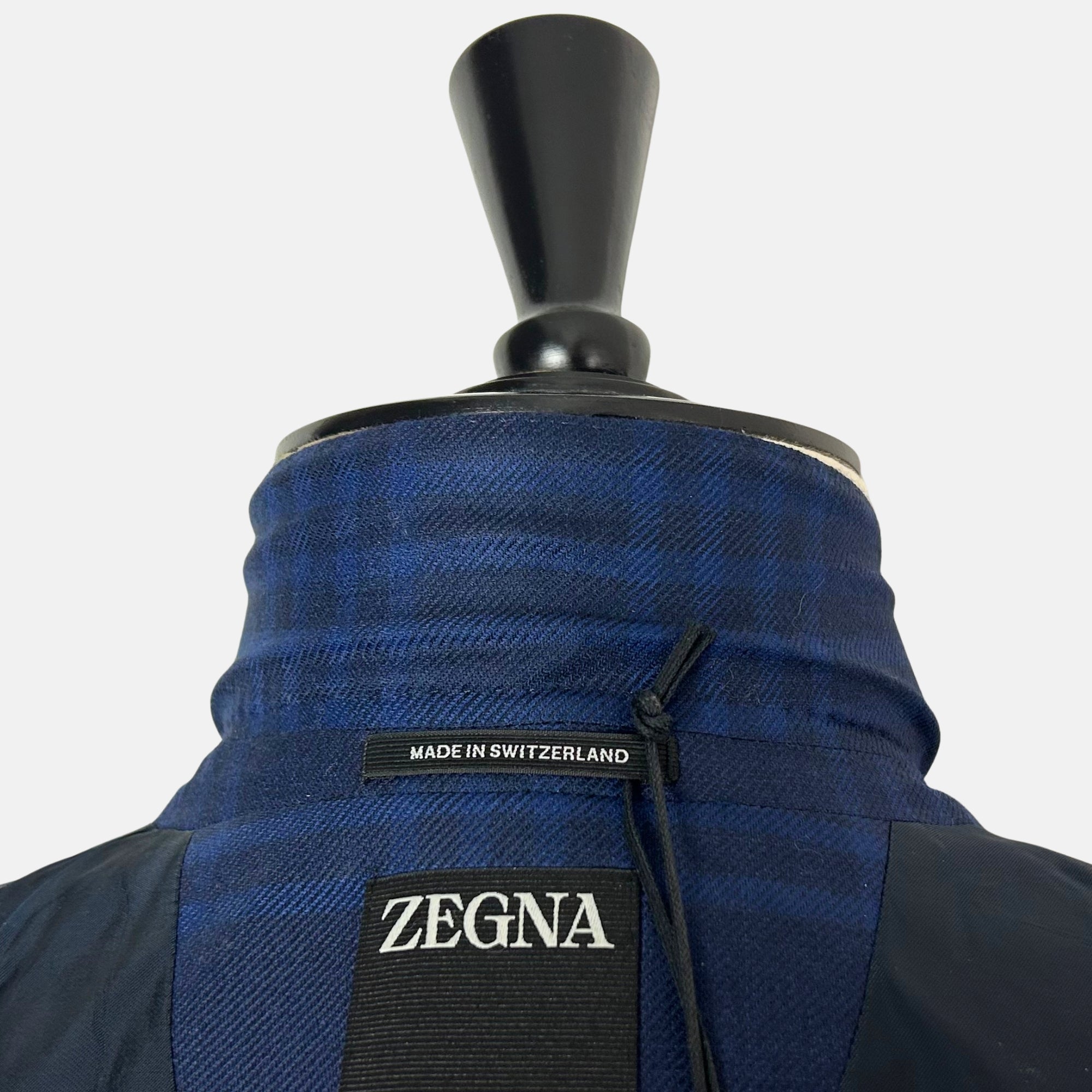 Navy Patterned Blazer made of Wool (EU 50)