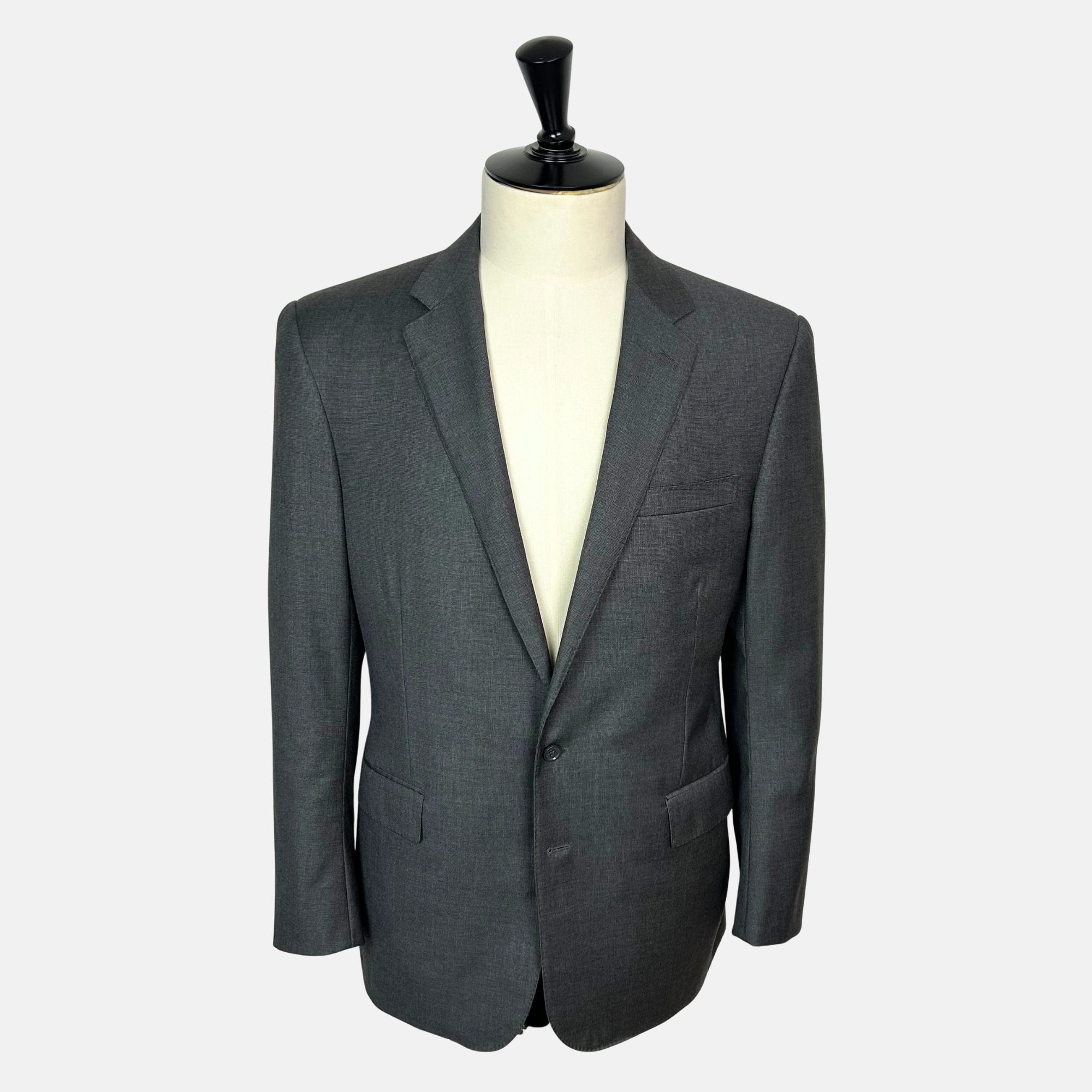 Gray Patterned Suit made of Wool (EU 52)