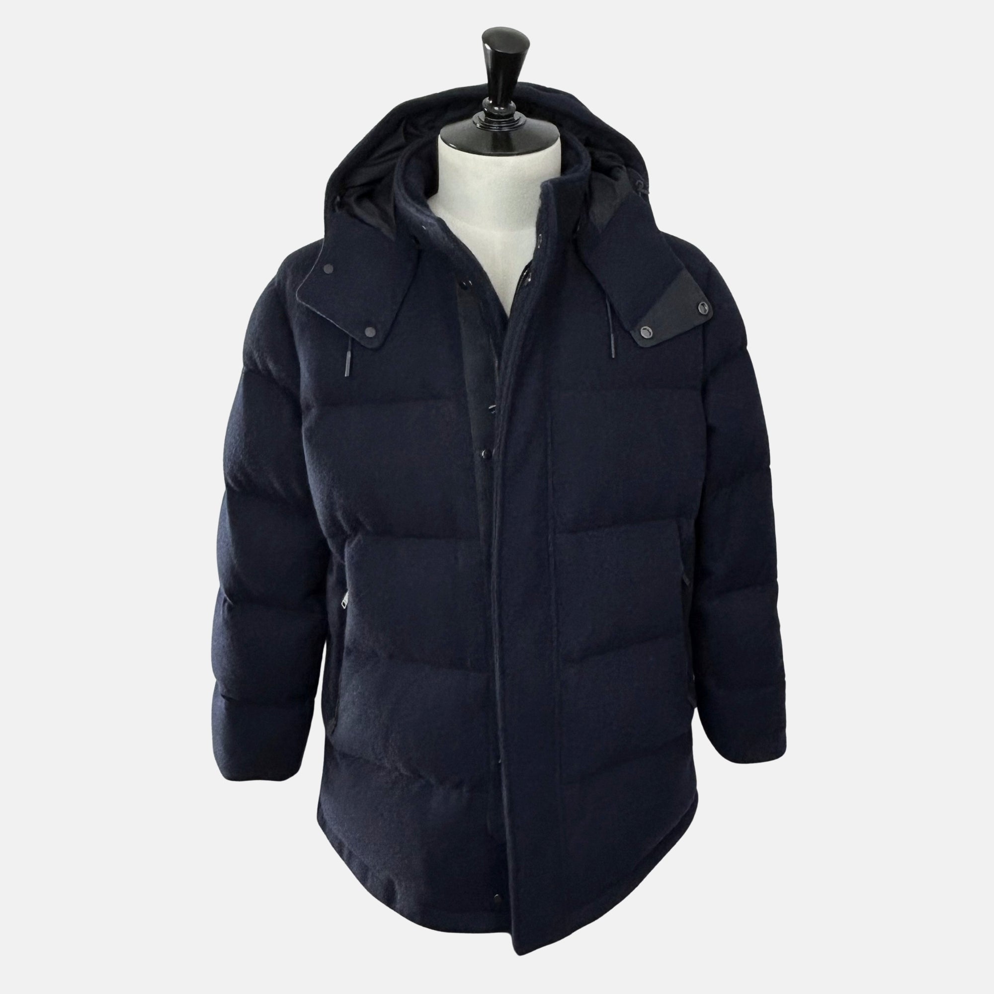 Navy Down Jacket made of Cashmere (EU 48, EU 50)