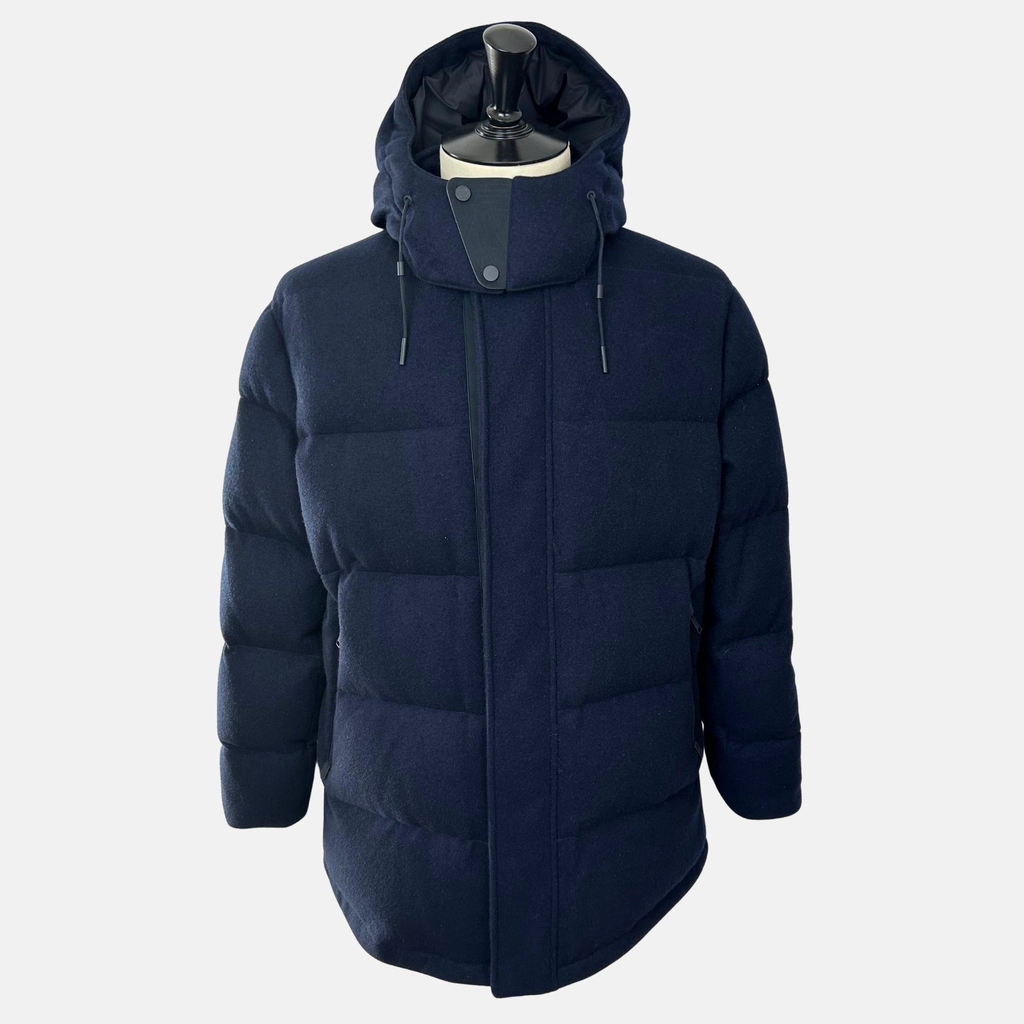Navy Down Jacket made of Cashmere (EU 48, EU 50)