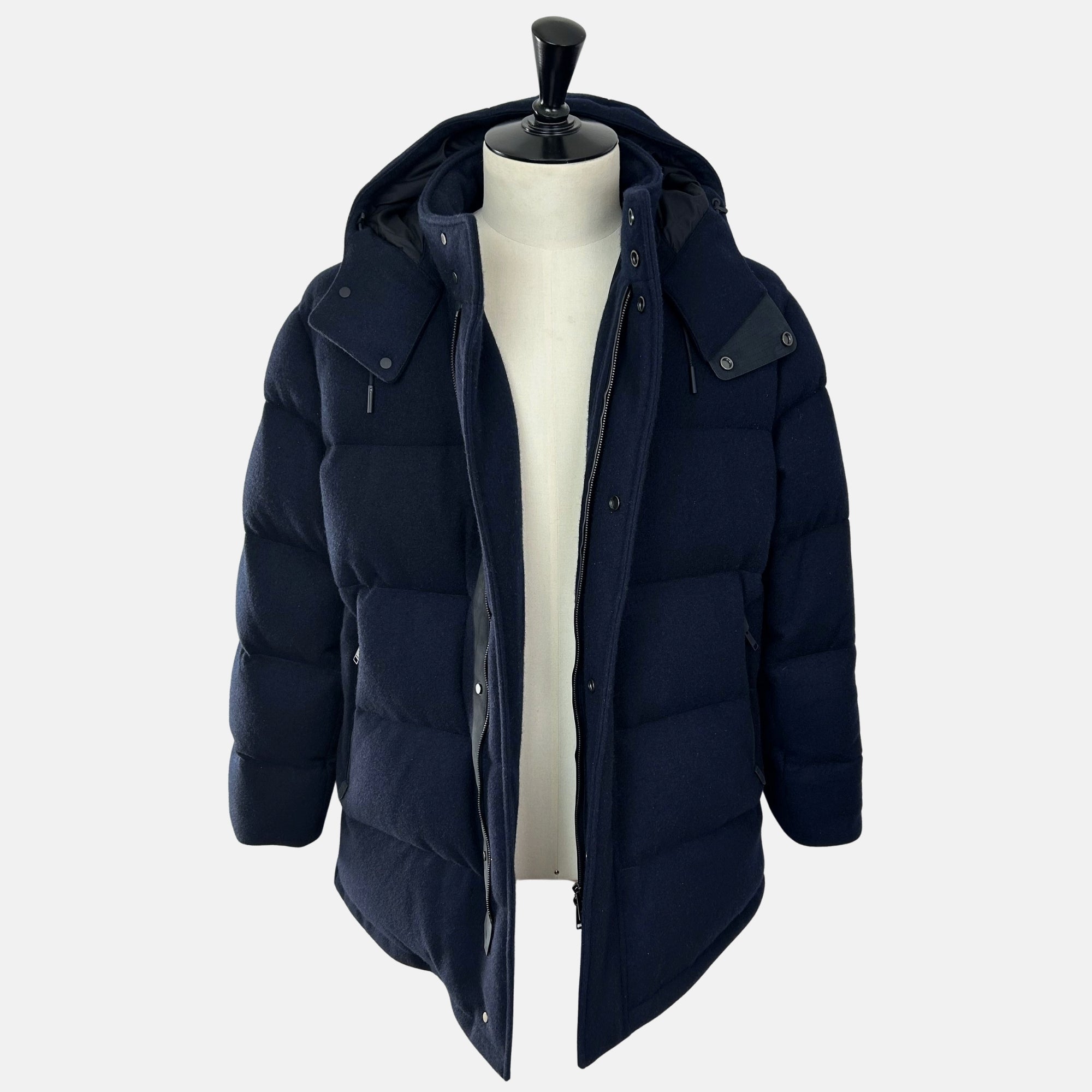 Navy Down Jacket made of Cashmere (EU 48, EU 50)