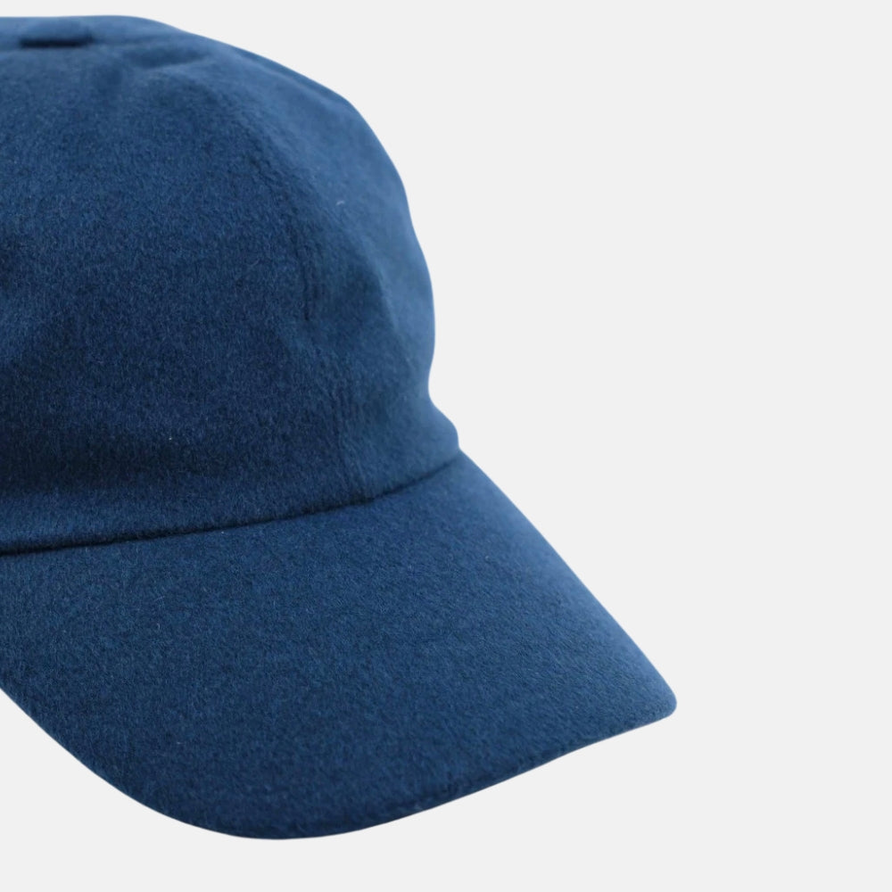 Blue Baseball Cap made of Cashmere (S)