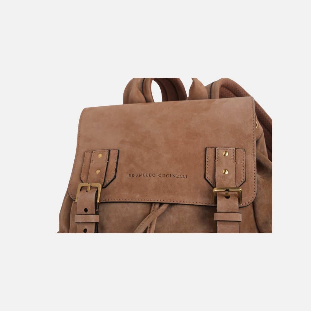 Brown Suede Backpack