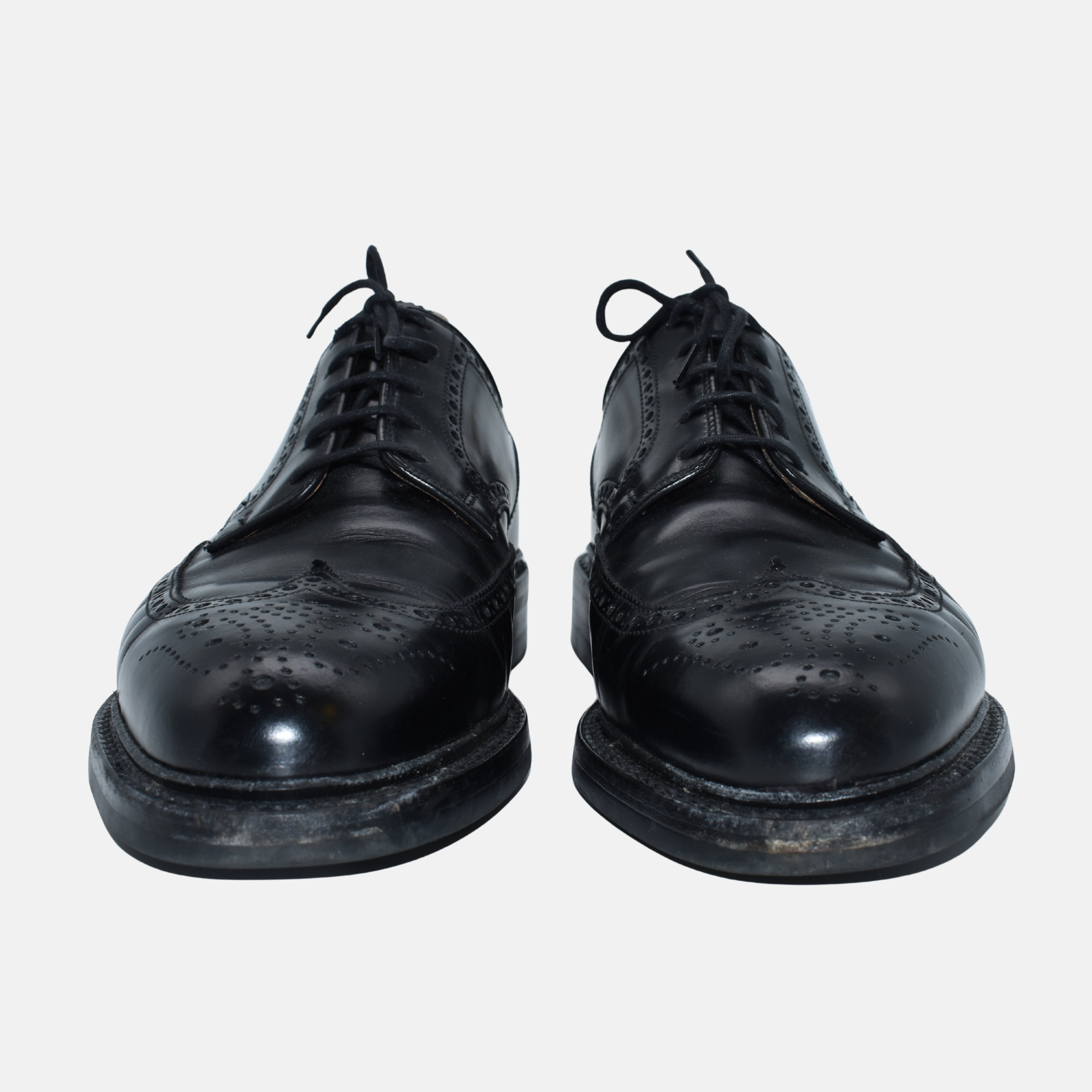 Black Budapester Leather Shoes "Pembroke" (EU 42)