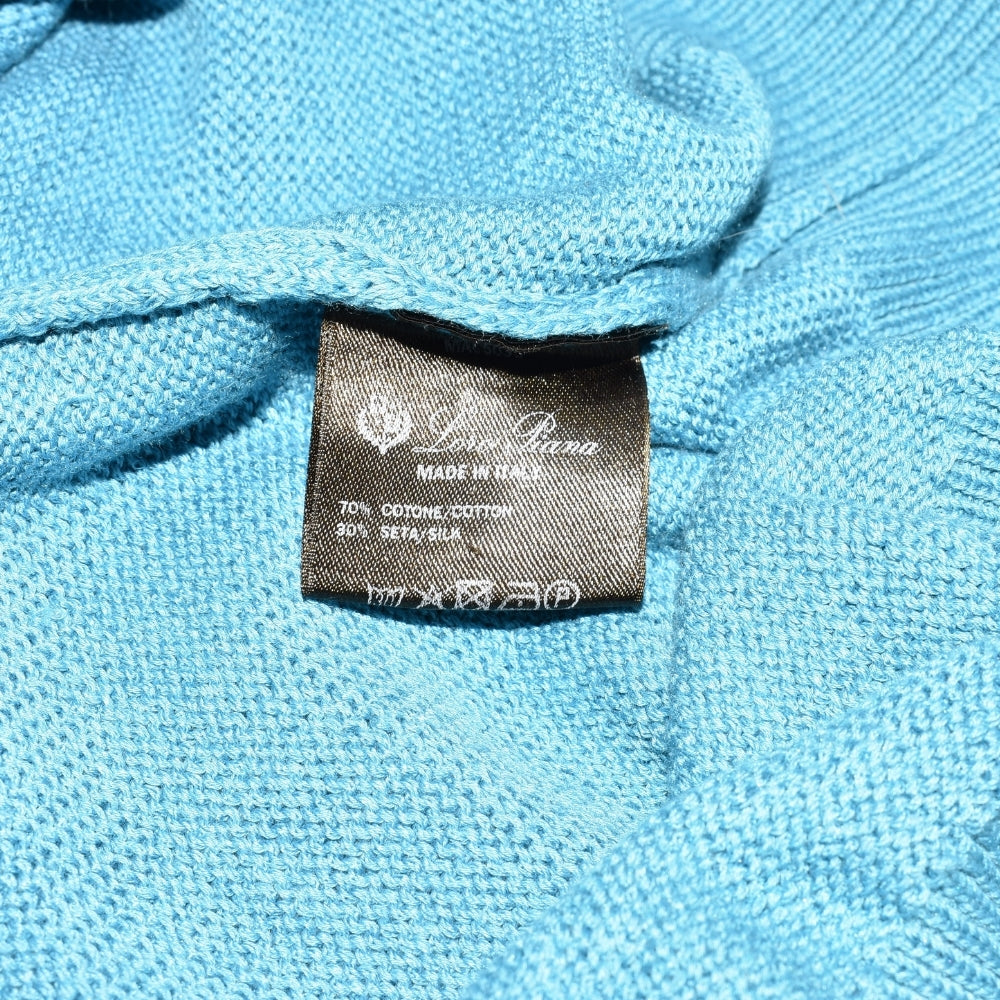 Turqouise Sweater made of Cotton/Silk (XL)