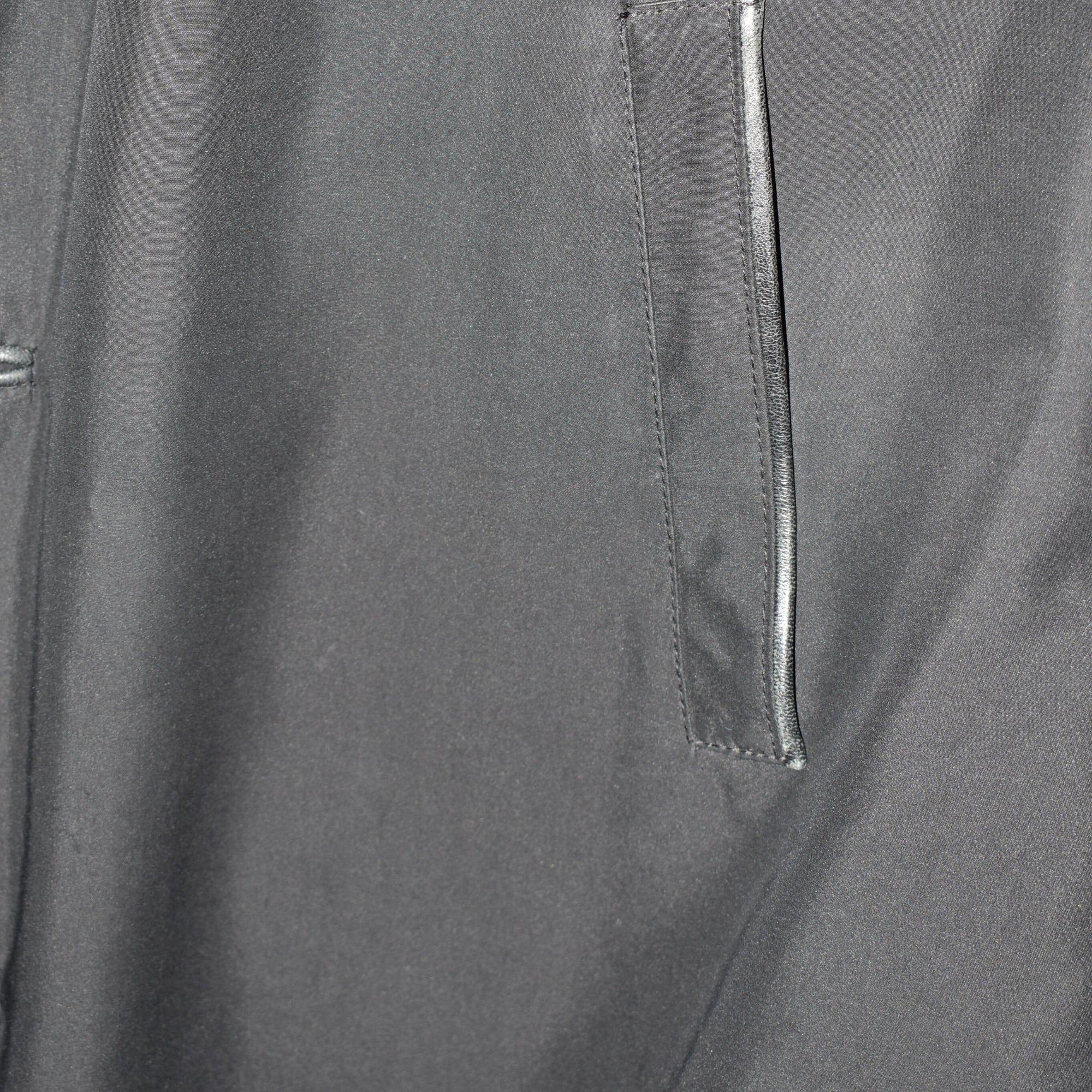 Black Tech Coat with Shearling Lining (XL)