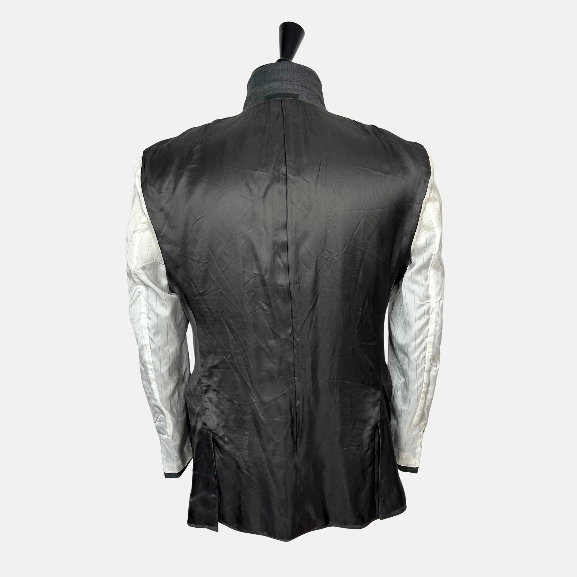 Gray Patterned Suit made of Wool (EU 52)