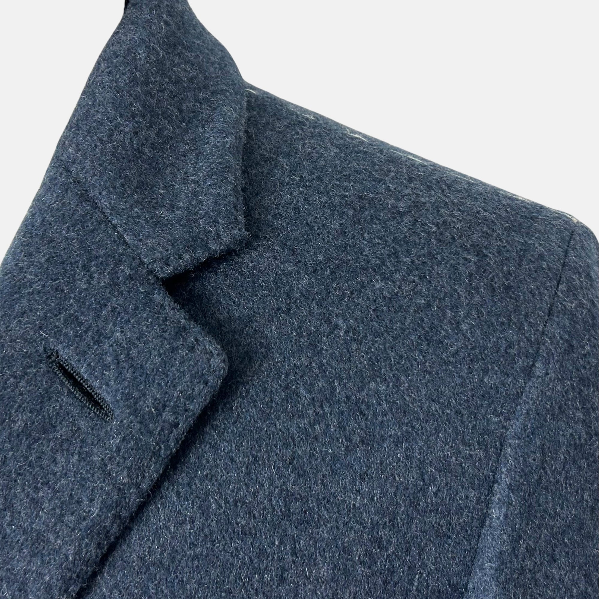 Blue Melange Coat made of Cashmere (EU 56)