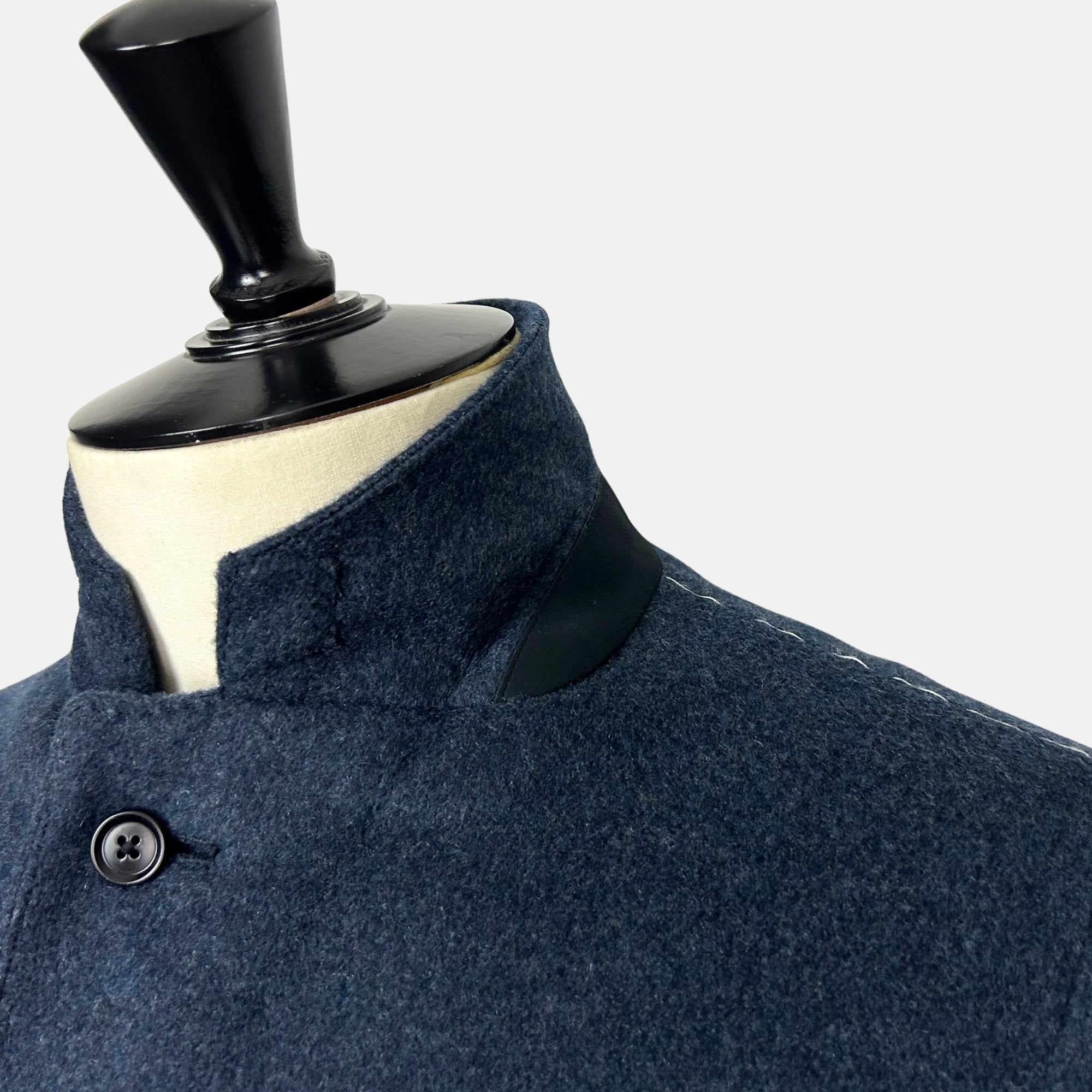 Blue Melange Coat made of Cashmere (EU 56)
