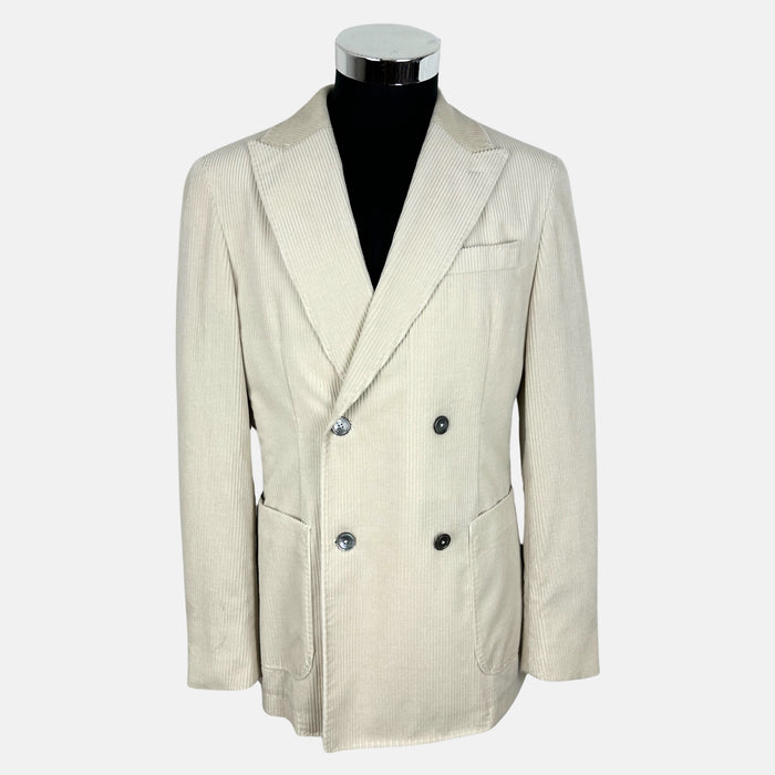 Offwhite Double Breasted Blazer made of Cotton/Cashmere (EU 48)
