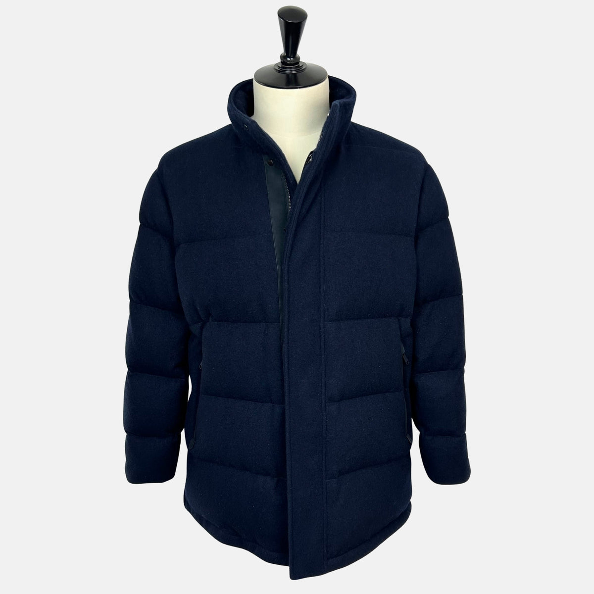 Navy Down Jacket made of Cashmere (EU 48)