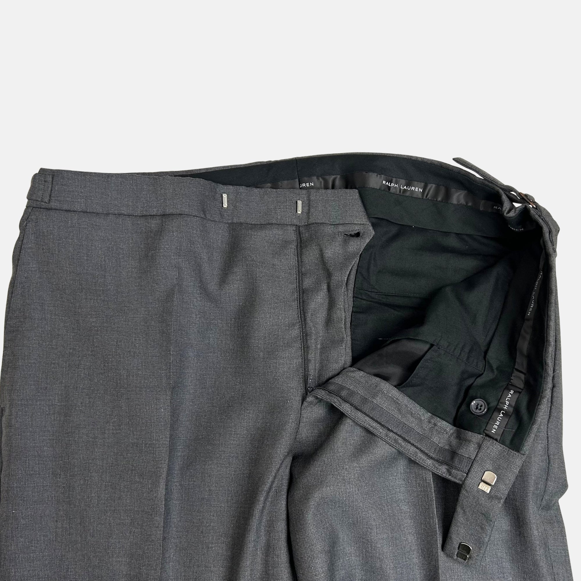 Gray Patterned Suit made of Wool (EU 52)