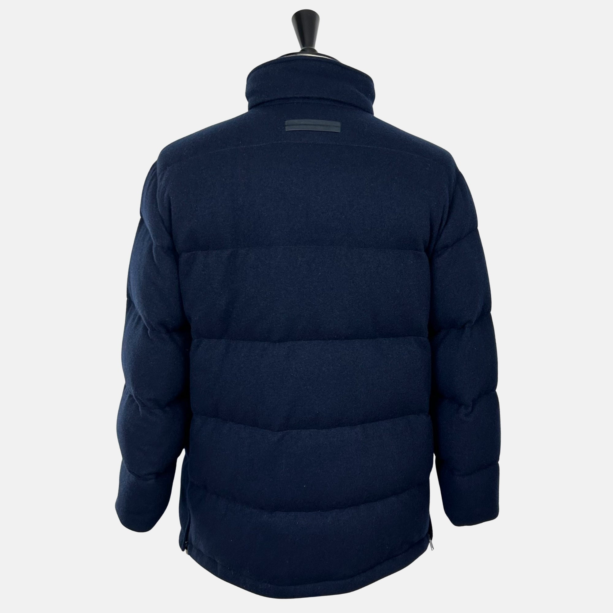 Navy Down Jacket made of Cashmere (EU 48, EU 50)