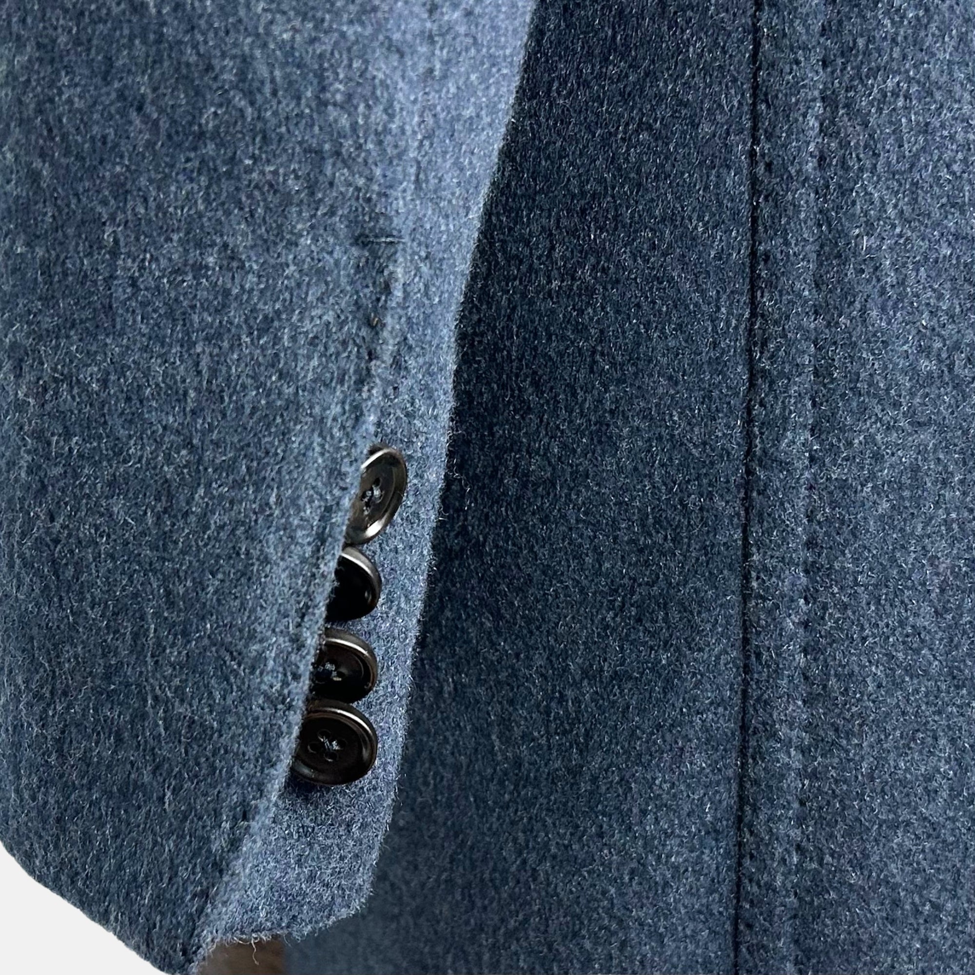 Blue Melange Coat made of Cashmere (EU 56)