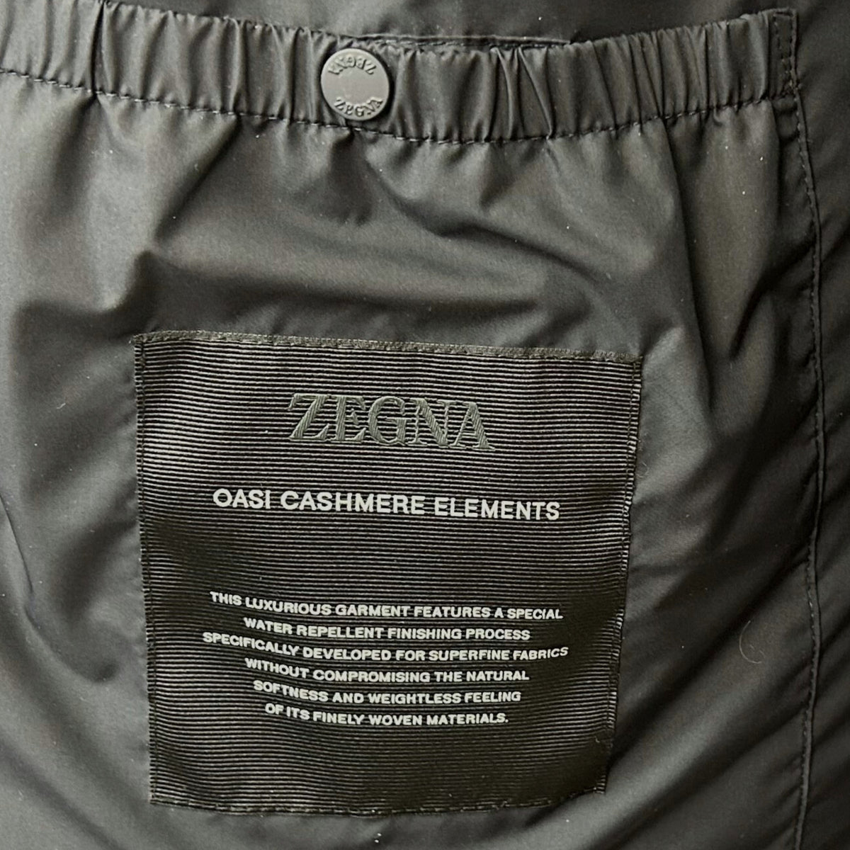 Navy Down Jacket made of Cashmere (EU 48)