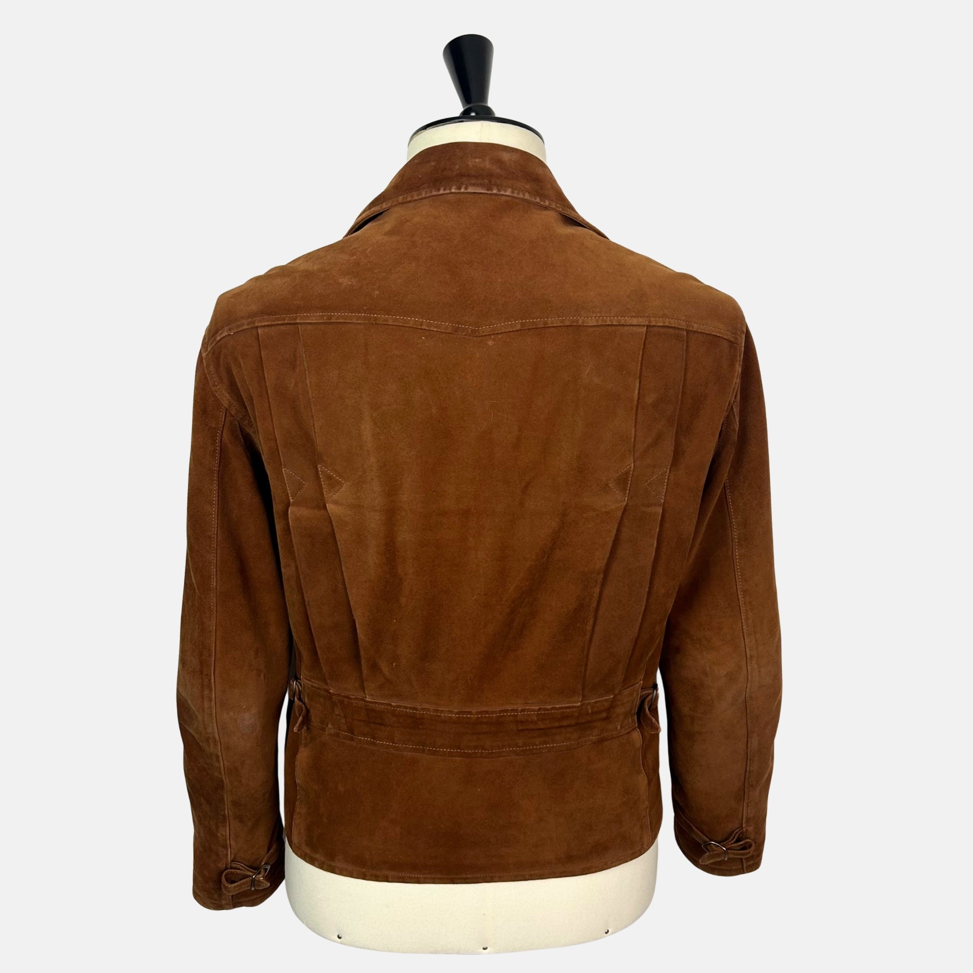 Brown Biker Jacket made of Suede (M)