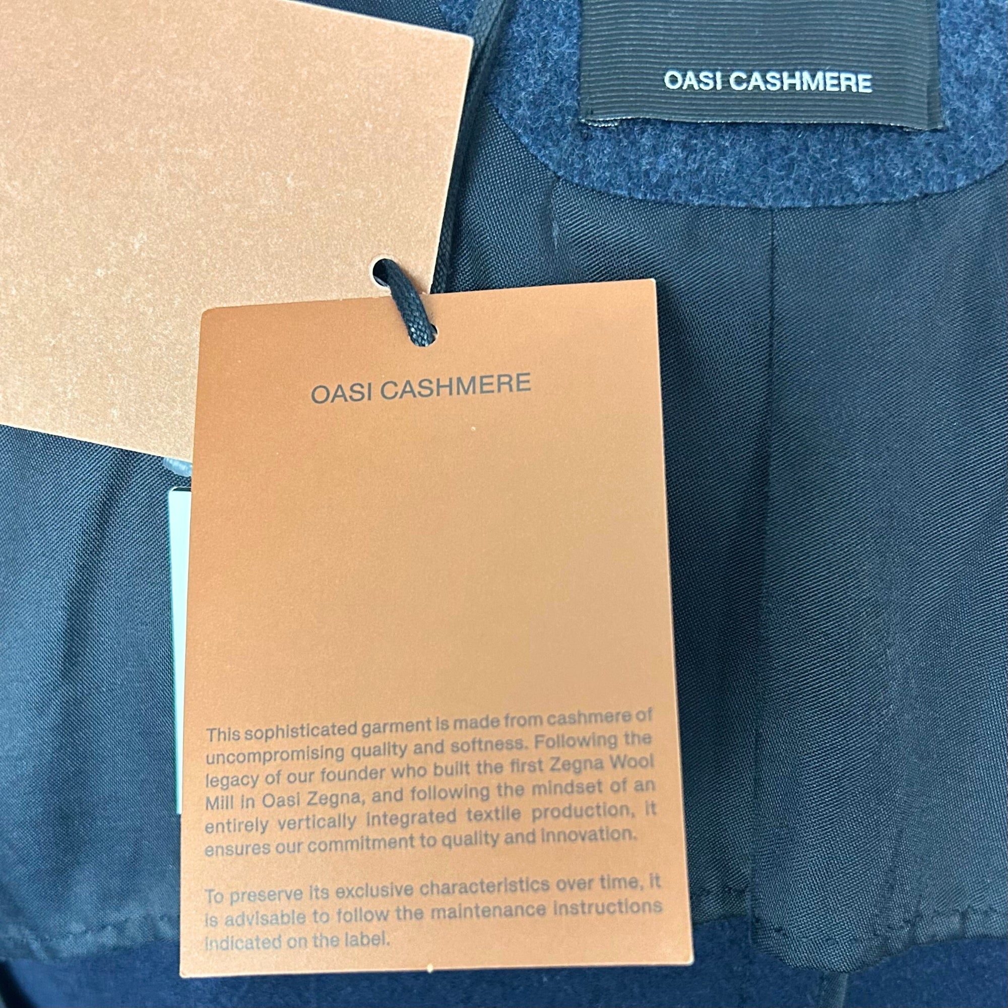 Blue Melange Coat made of Cashmere (EU 56)