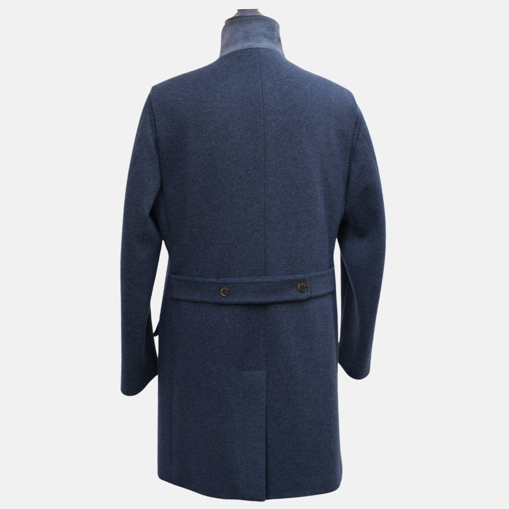 Blue "Martingala" Coat made of Cashmere/Virgin Wool (EU 52)