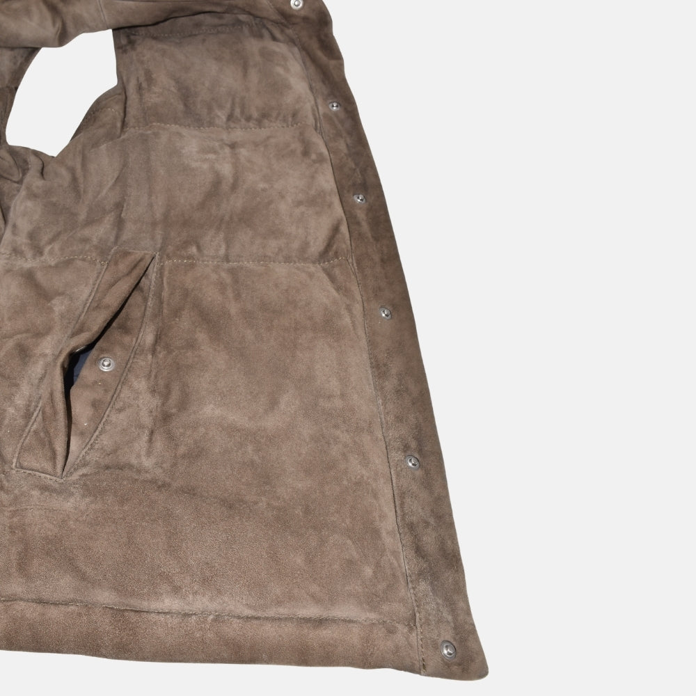 Brown Reversible Suede Down Vest (M)