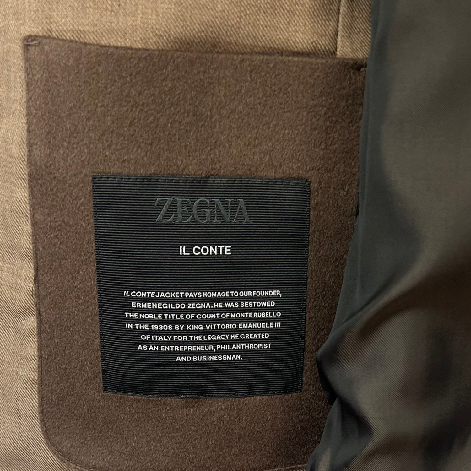 Brown "Il Conti" Cashmere Jacket (EU 52)