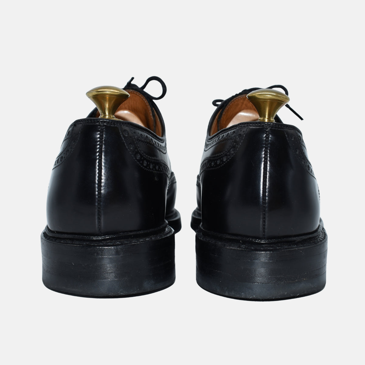 Black Budapester Leather Shoes "Pembroke" (EU 42)