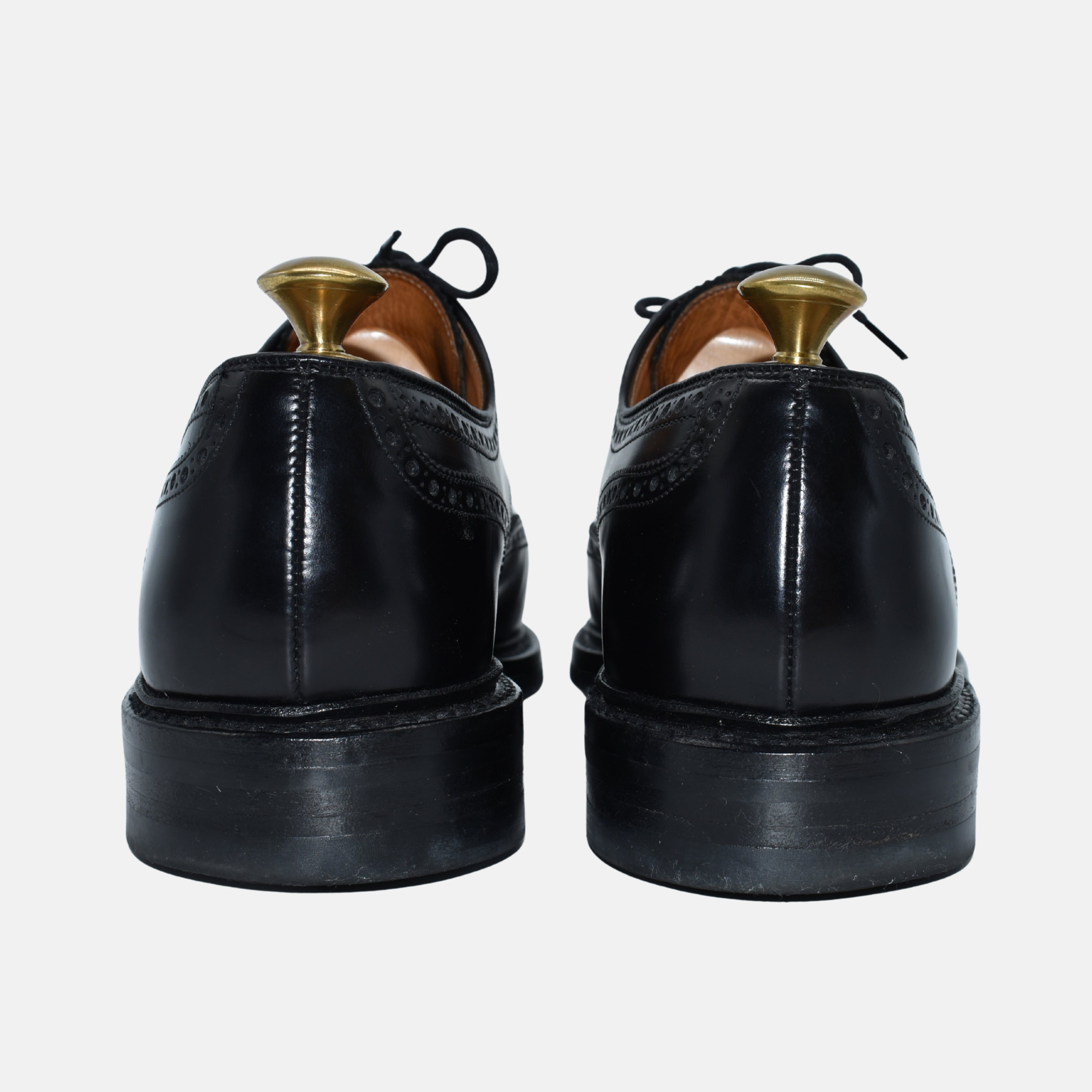 Black Budapester Leather Shoes "Pembroke" (EU 42)