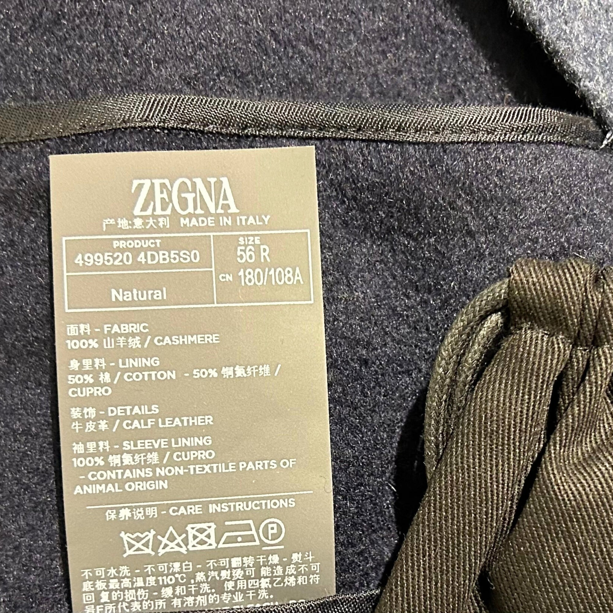 Blue Melange Coat made of Cashmere (EU 56)