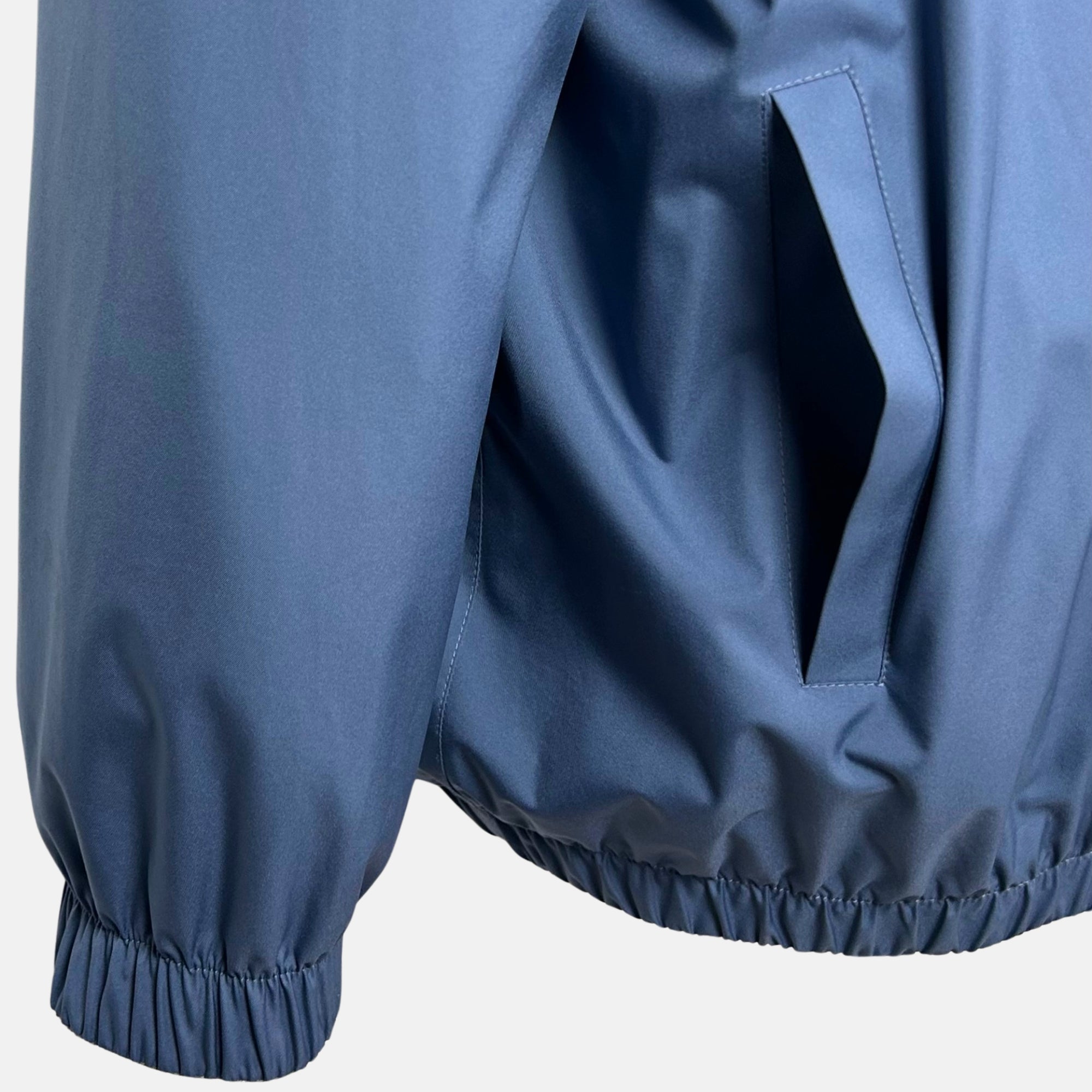 Blue–Gray Reversible Bomber Jacket made of Cashmere/Nylon (EU 60)