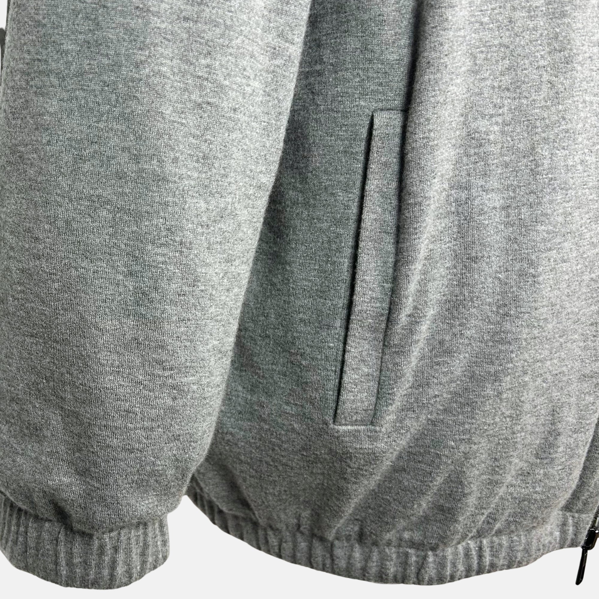 Blue–Gray Reversible Bomber Jacket made of Cashmere/Nylon (EU 60)