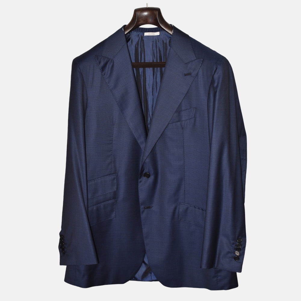 Blue Patterned Wool Blazer (EU 52)