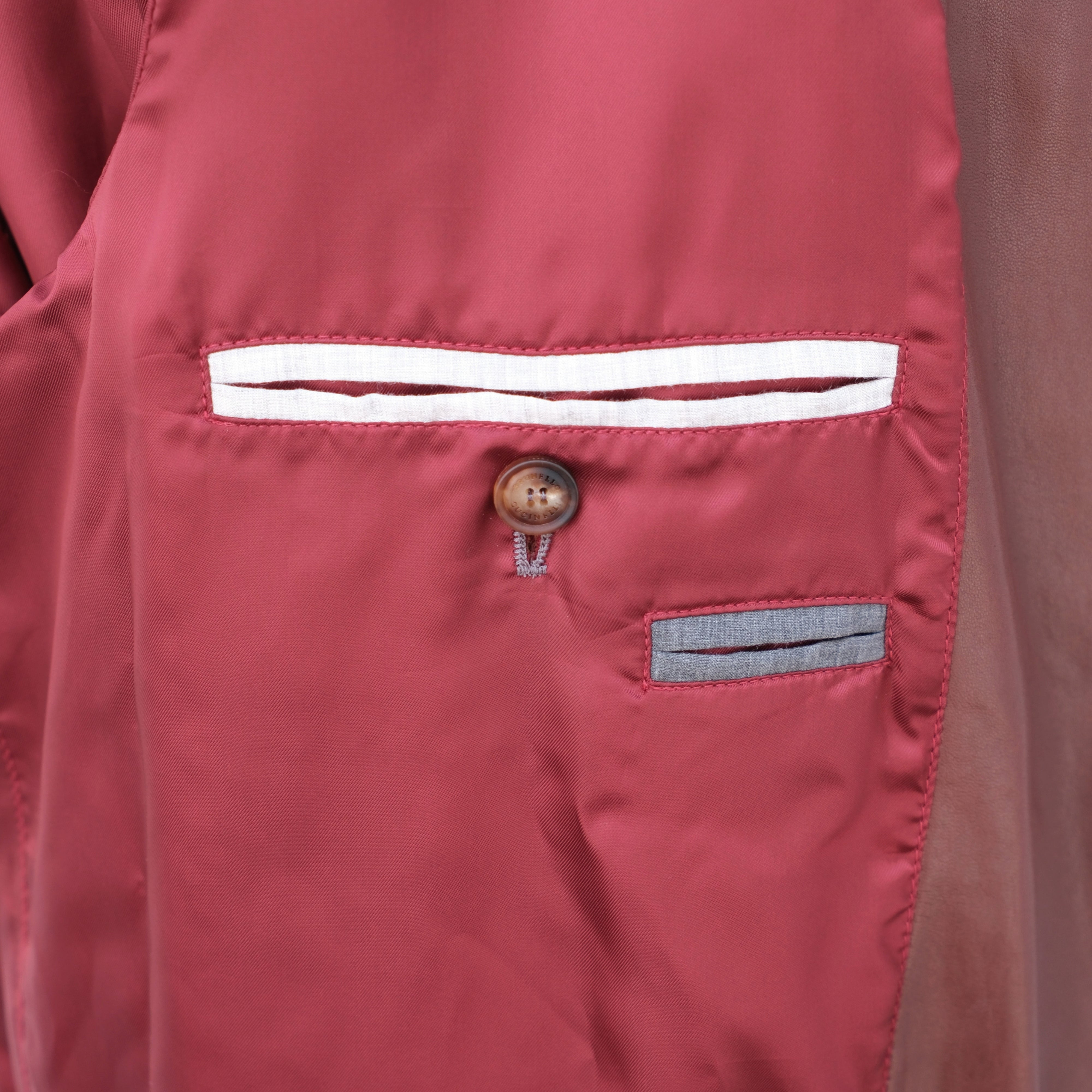 Brown/Bordeaux Leather Jacket (M)