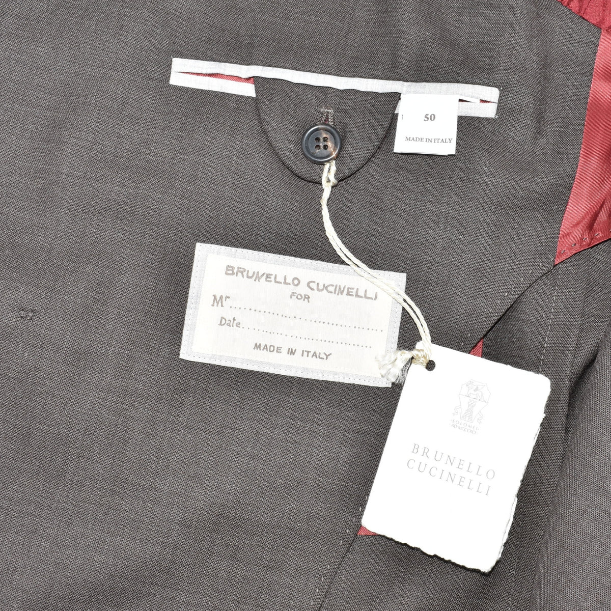 Brown Double Breasted Blazer made of Wool (EU 50)