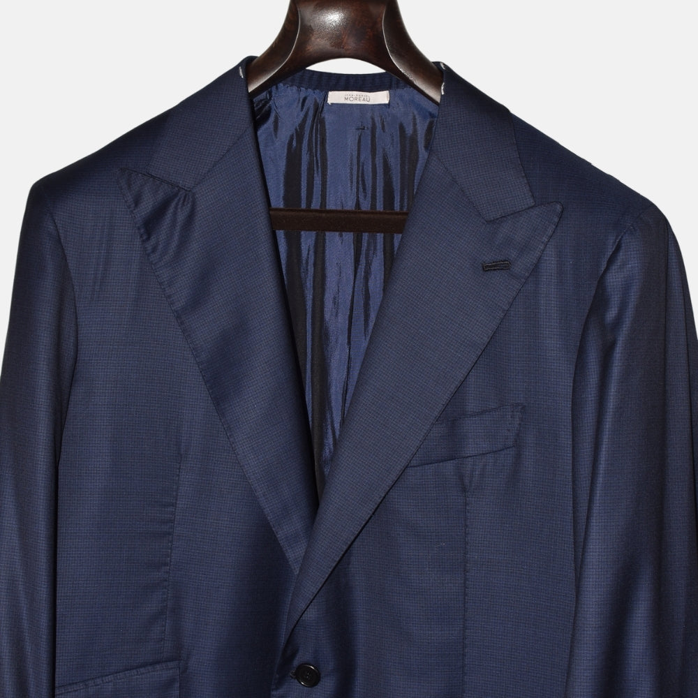 Blue Patterned Wool Blazer (EU 52)